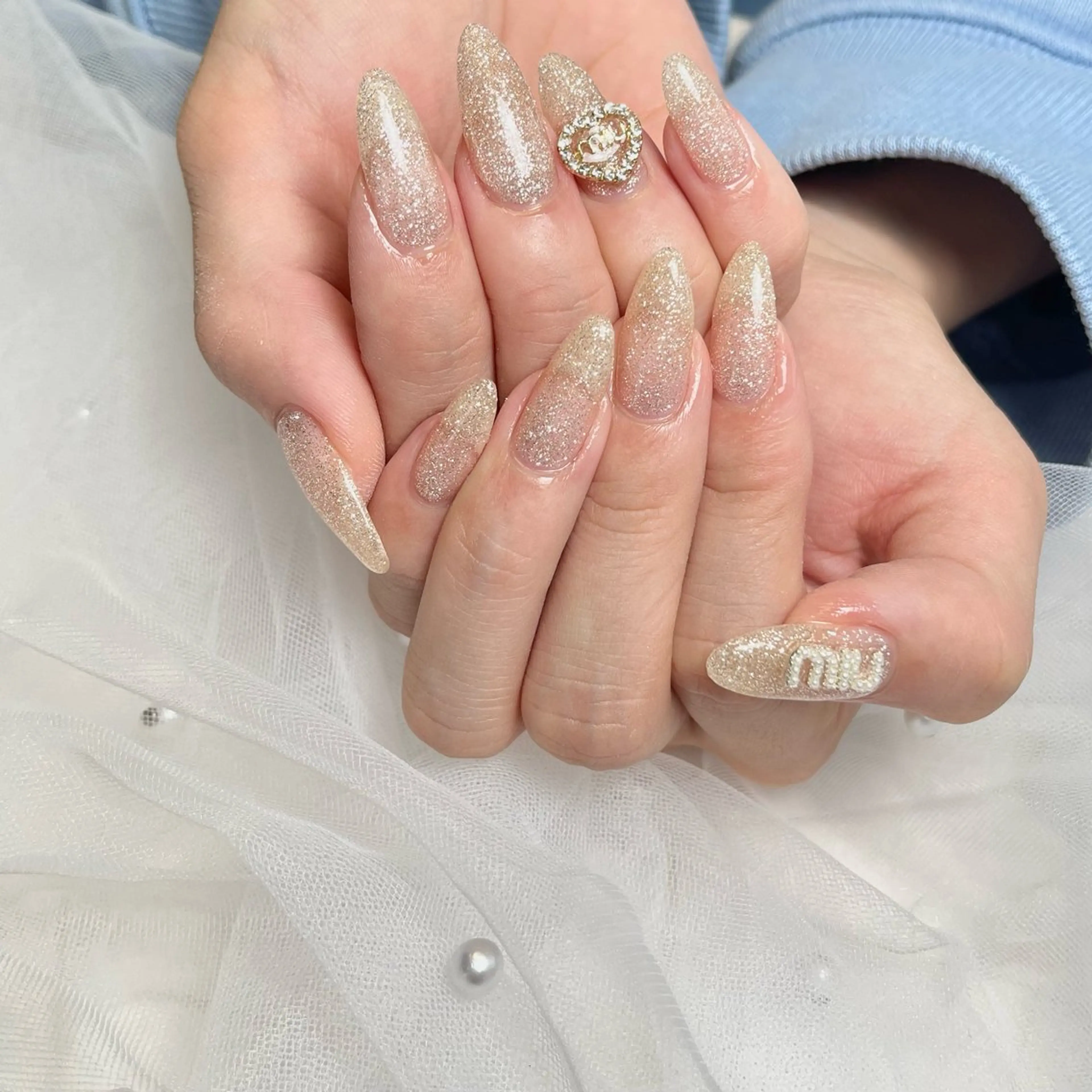 ネイル アートネイル 長さ出し 韓国ネイル 持ち込み シンプルネイル ハンドネイル RE SALONのネイルデザイン