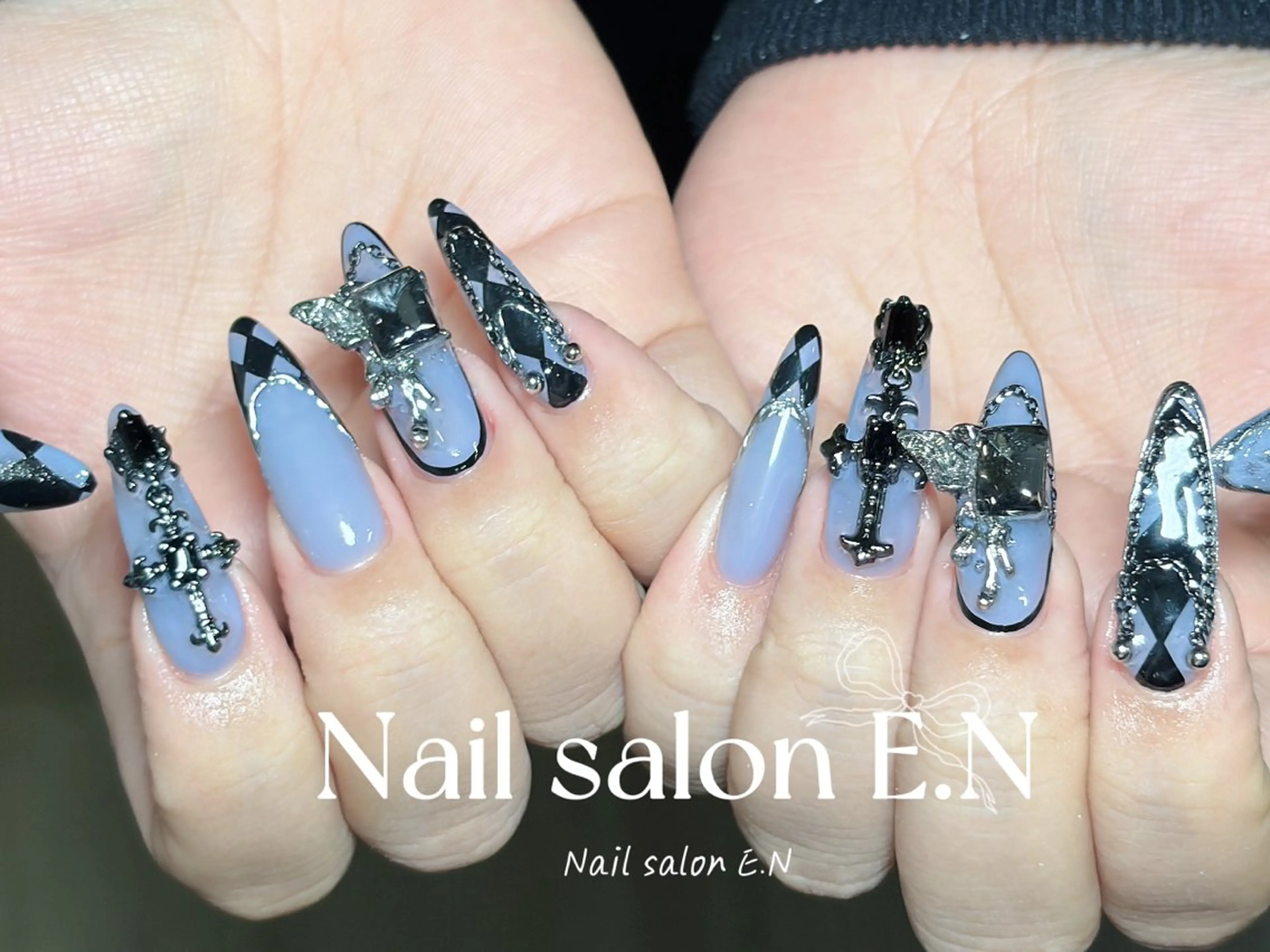 ネイル アートネイル オーロラネイル ブラウン クリアネイル フレンチネイル ハンドネイル E.N🦋 長さ出し/持ち込みのネイルデザイン