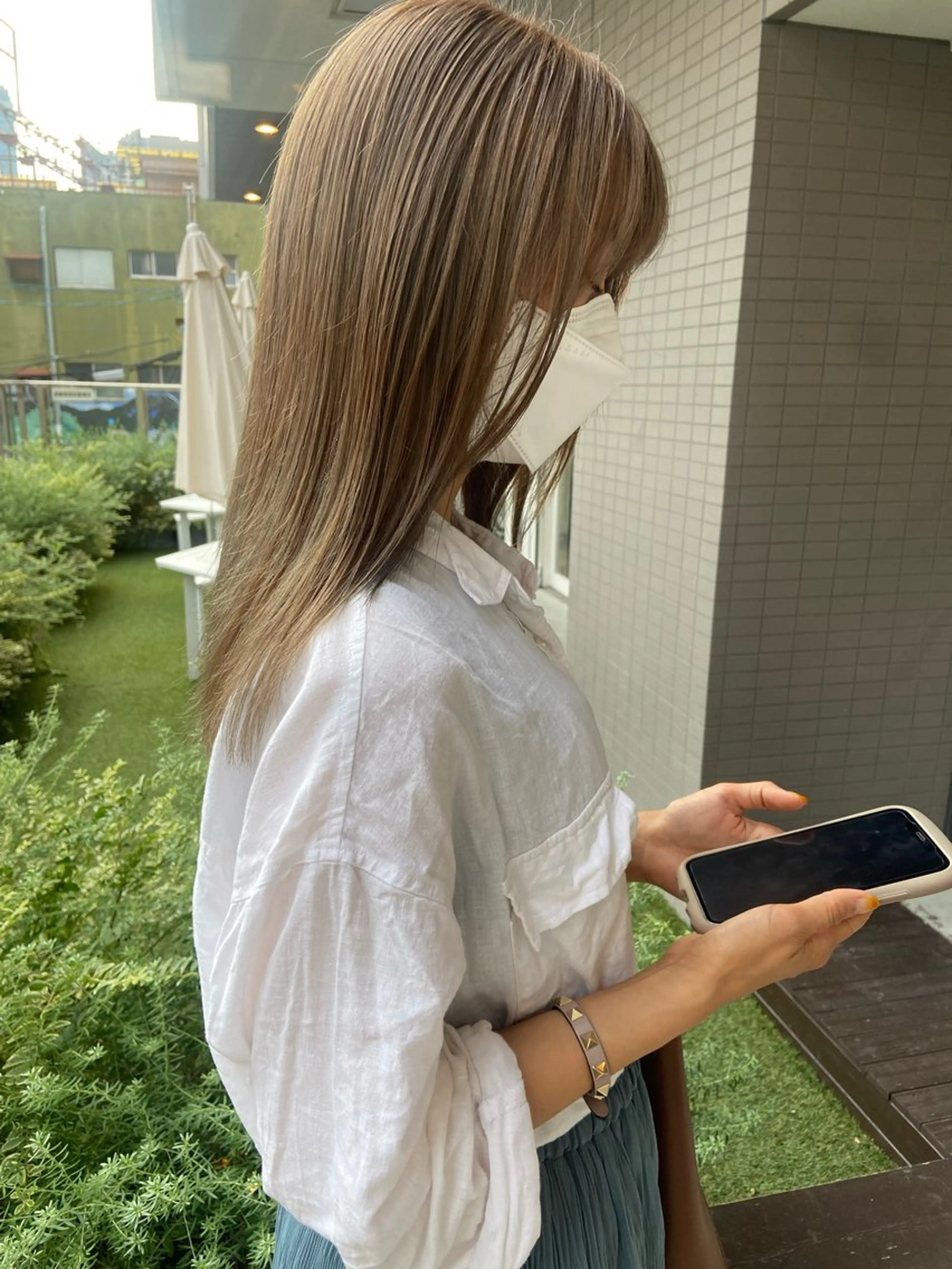 カラー ベージュカラー ヘアカラー 吉田 輝のヘアスタイル