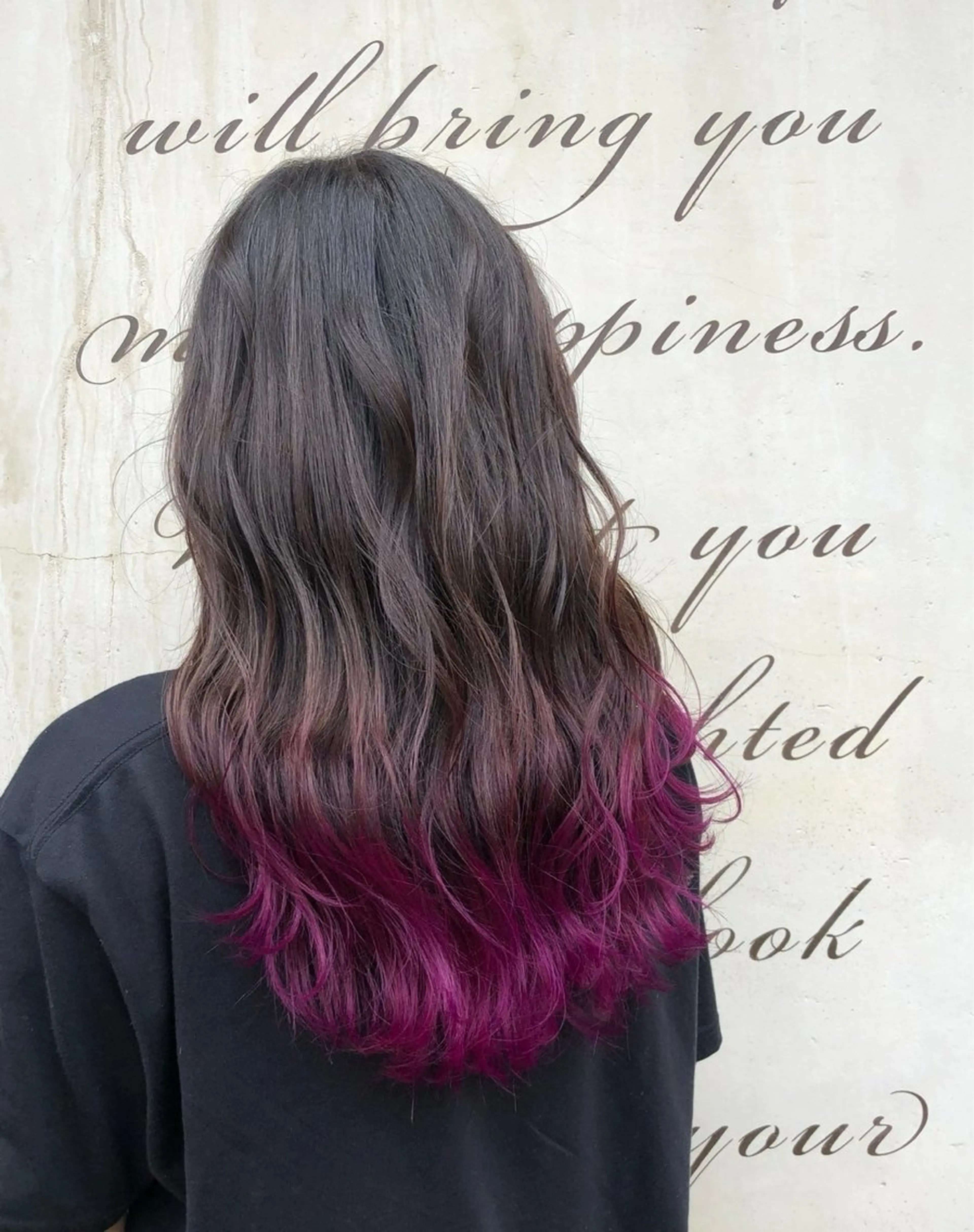 セミロング カラー パープルカラー レイヤーカット ローレイヤー amie by afloat所属・レイヤーカット メンズヘア/伊藤　匠のヘアスタイル
