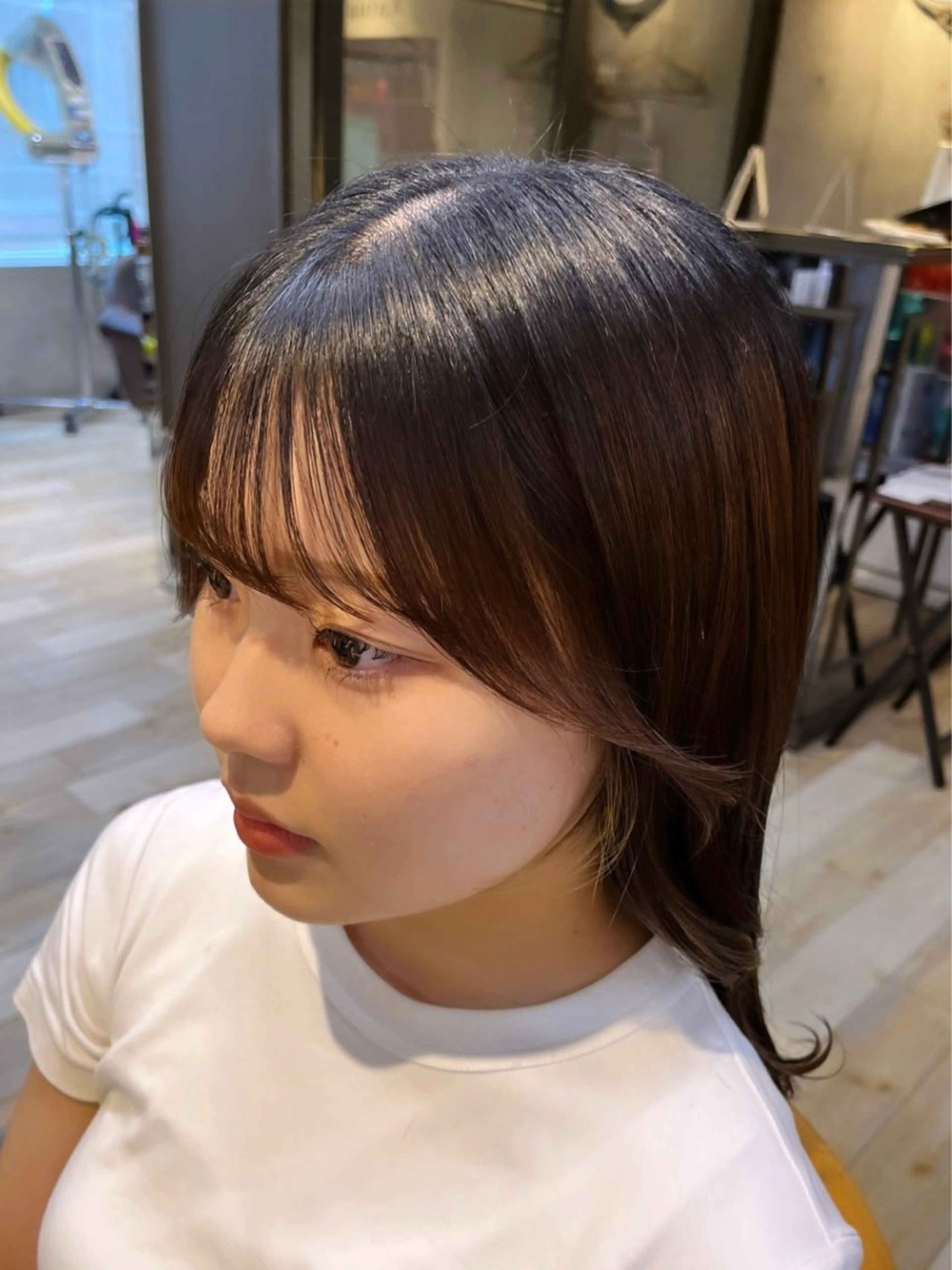 ミディアム ミユウ🌼ブリーチ / ダブルカラーのヘアスタイル