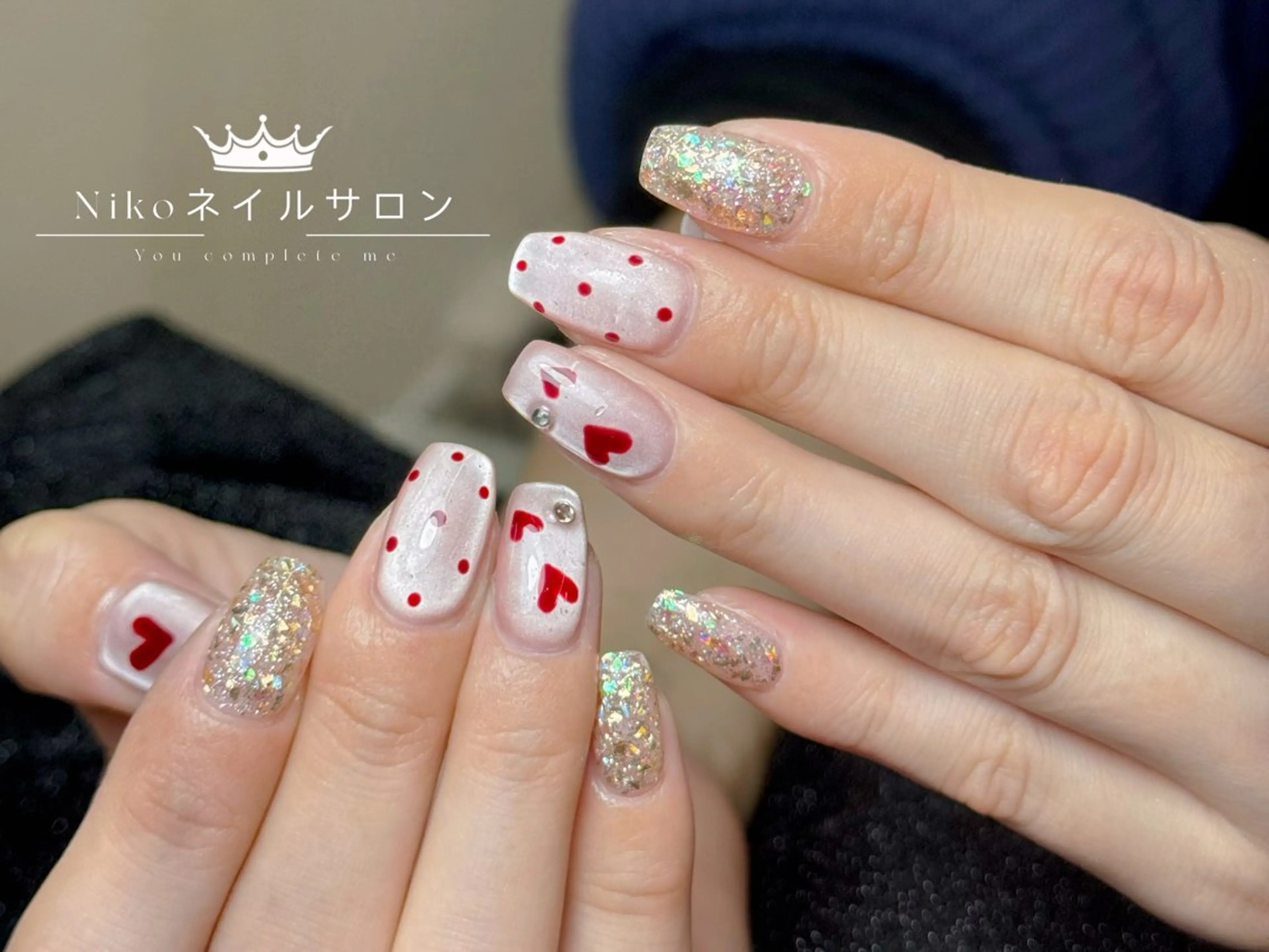 ネイル チークネイル フットネイル フレンチネイル ジェルネイル ガラスフレンチ Nikosalon rikoのネイルデザイン