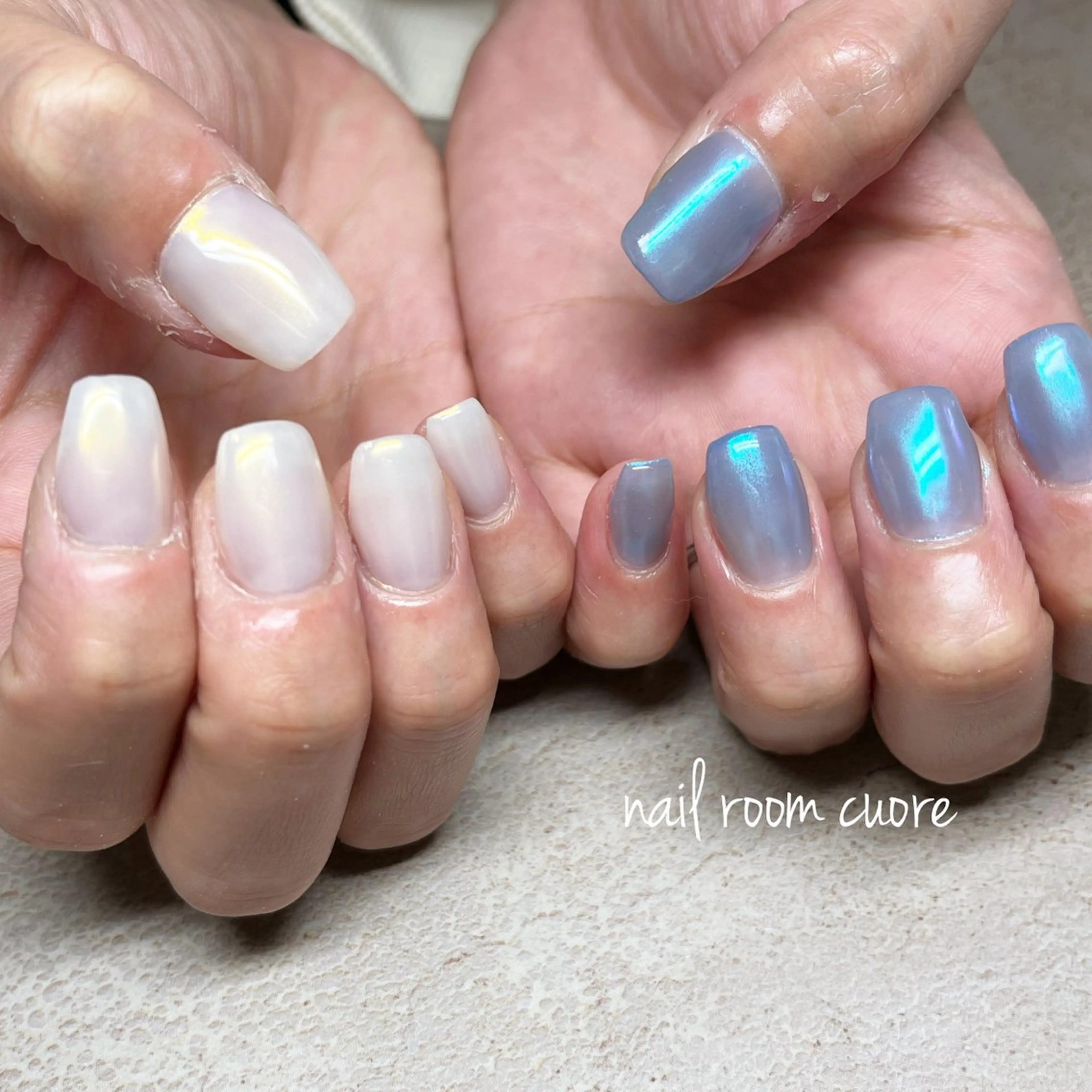 ネイル オーロラネイル ハンドネイル nail room  cuore所属・松尾 典子のネイルデザイン