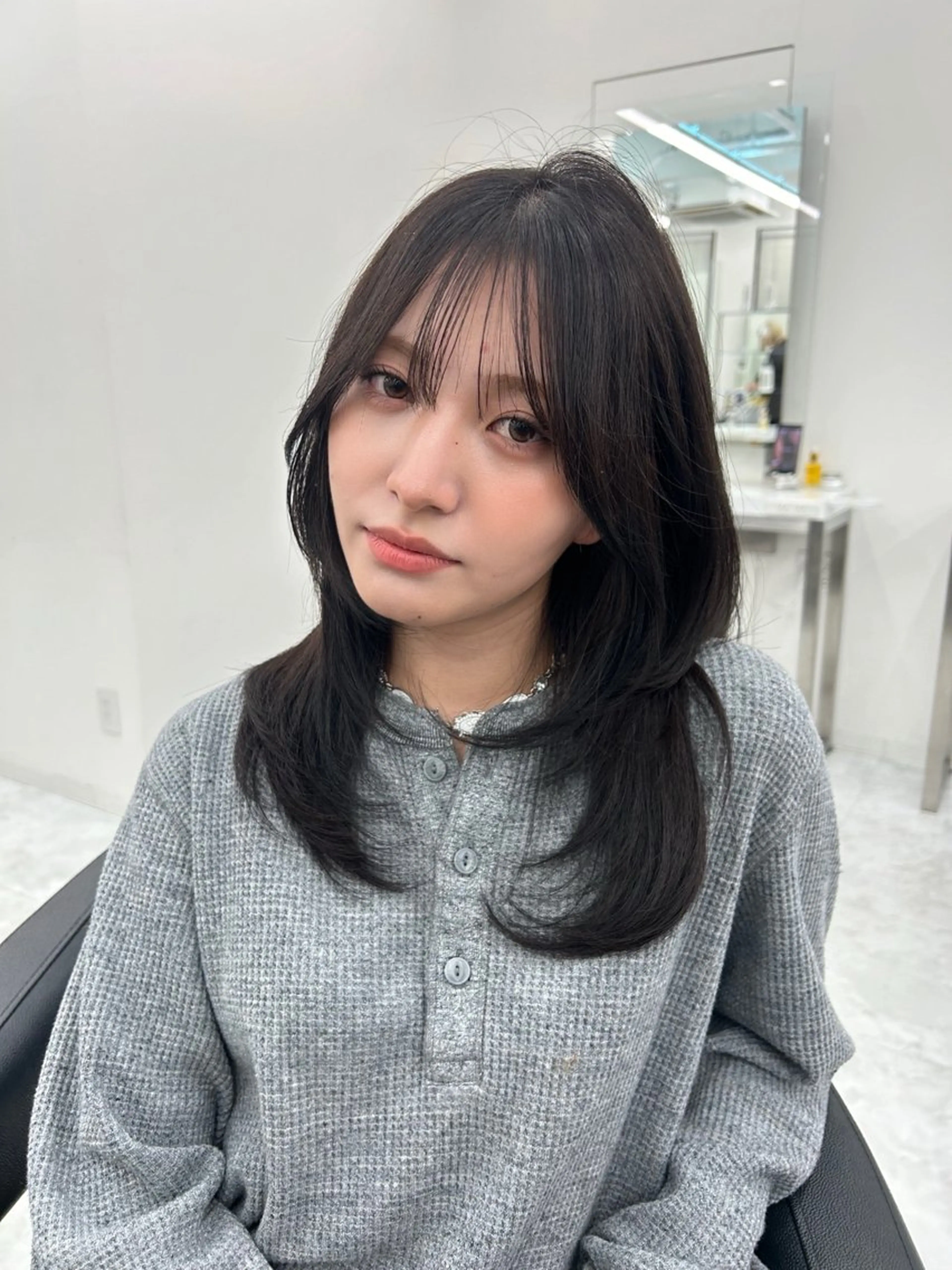 【人気No.1 menu】透明感ワンカラー➕似合わせレイヤーカット✂️➕スタイリング 🇰🇷❤️の写真