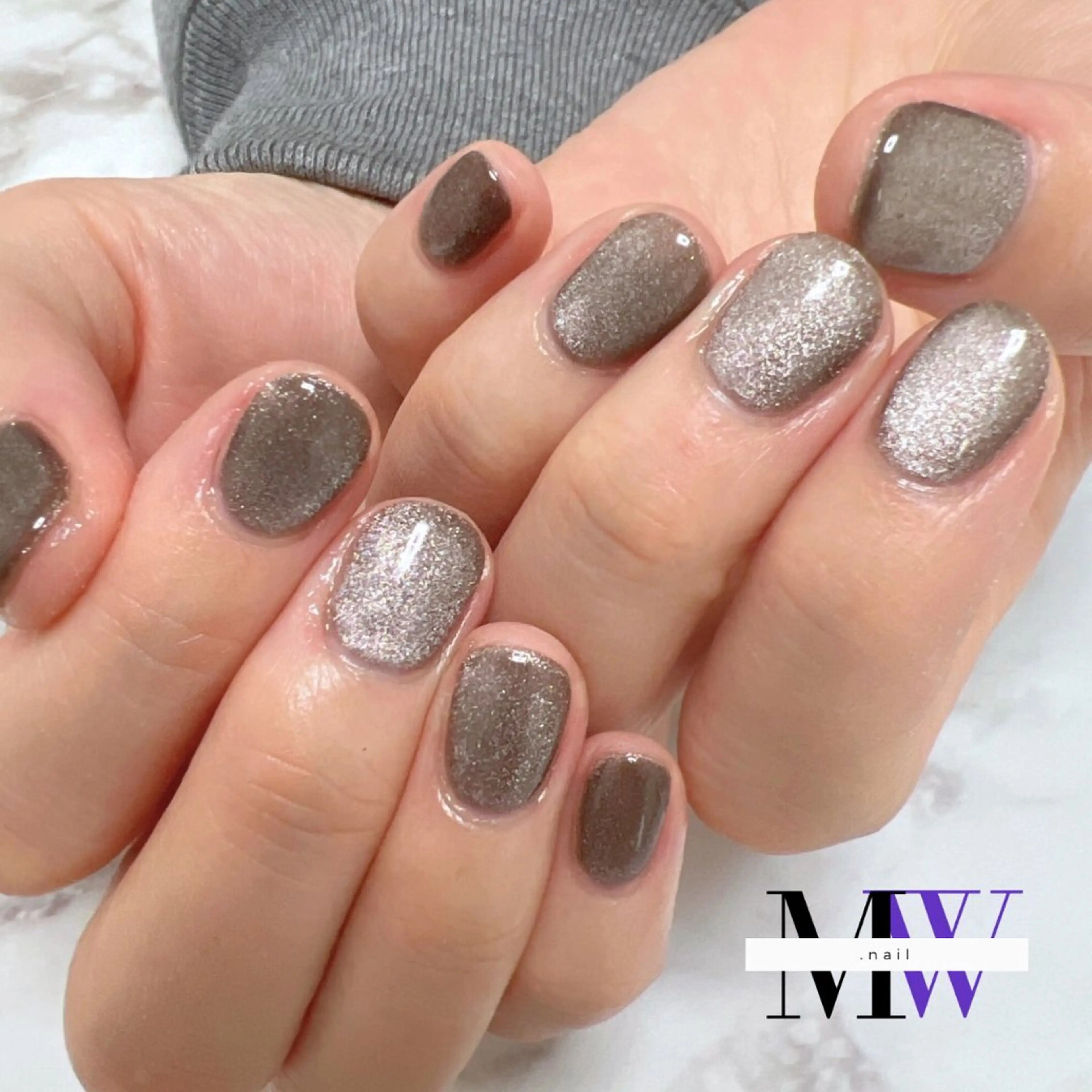 ネイル マグネットネイル ワンカラーネイル ハンドネイル MW .nailのネイルデザイン