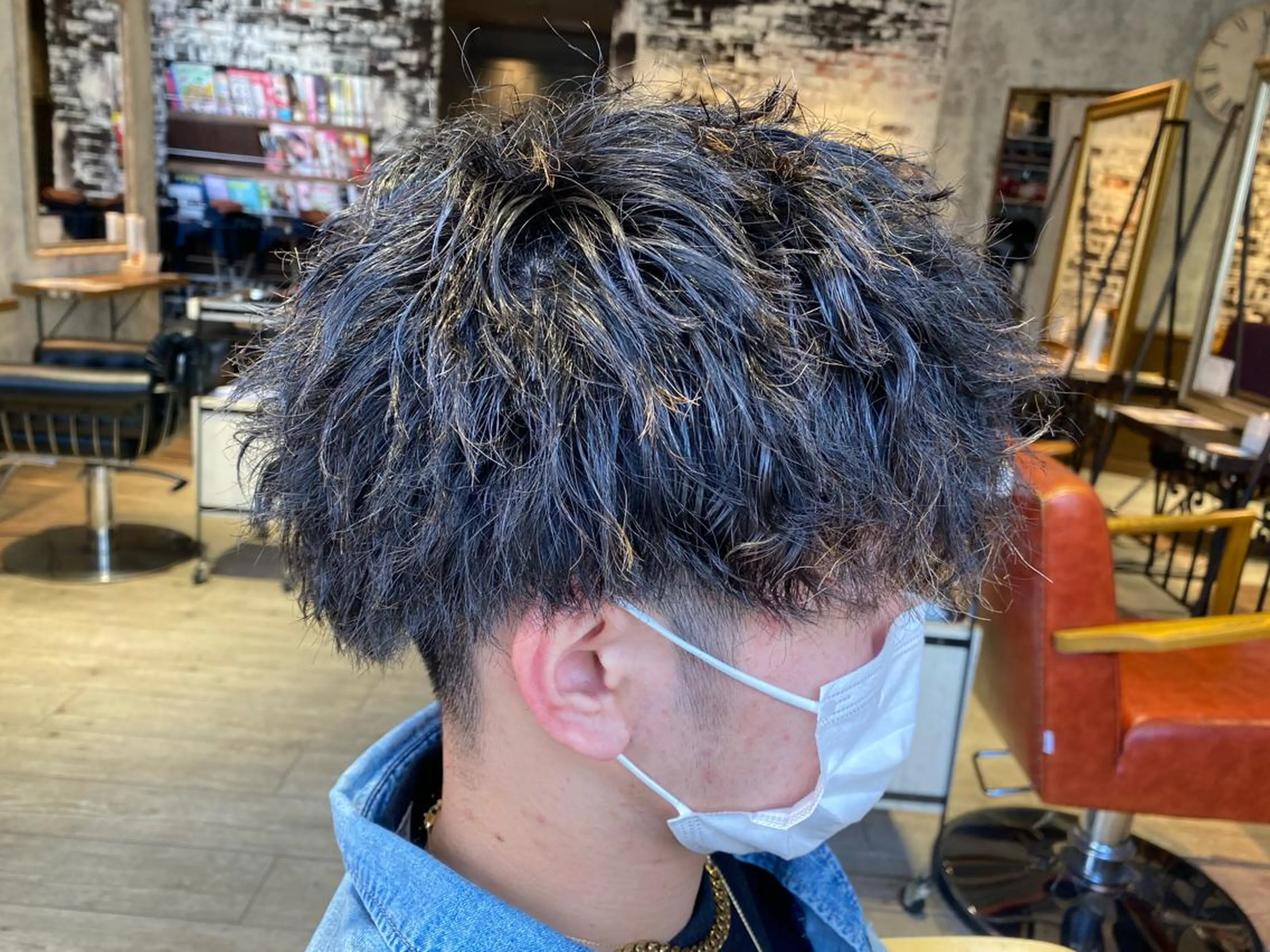 ショート パーマ ヘアアレンジ メンズ カット パーマ 瀧尻 光のヘアスタイル