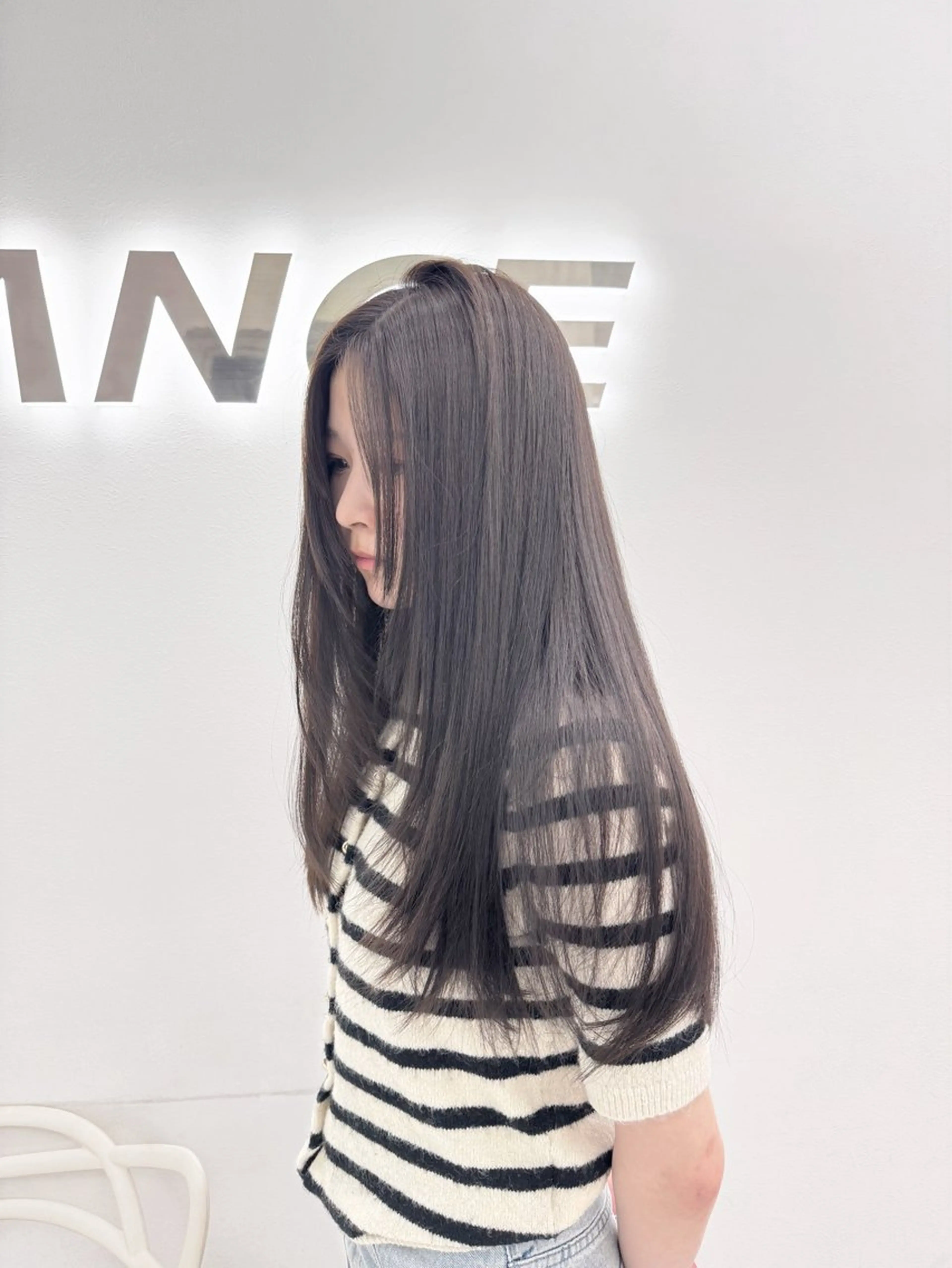 ロング カット ヘアカラー 🤍韓国暗髪 レイヤー🤍きょうのヘアスタイル
