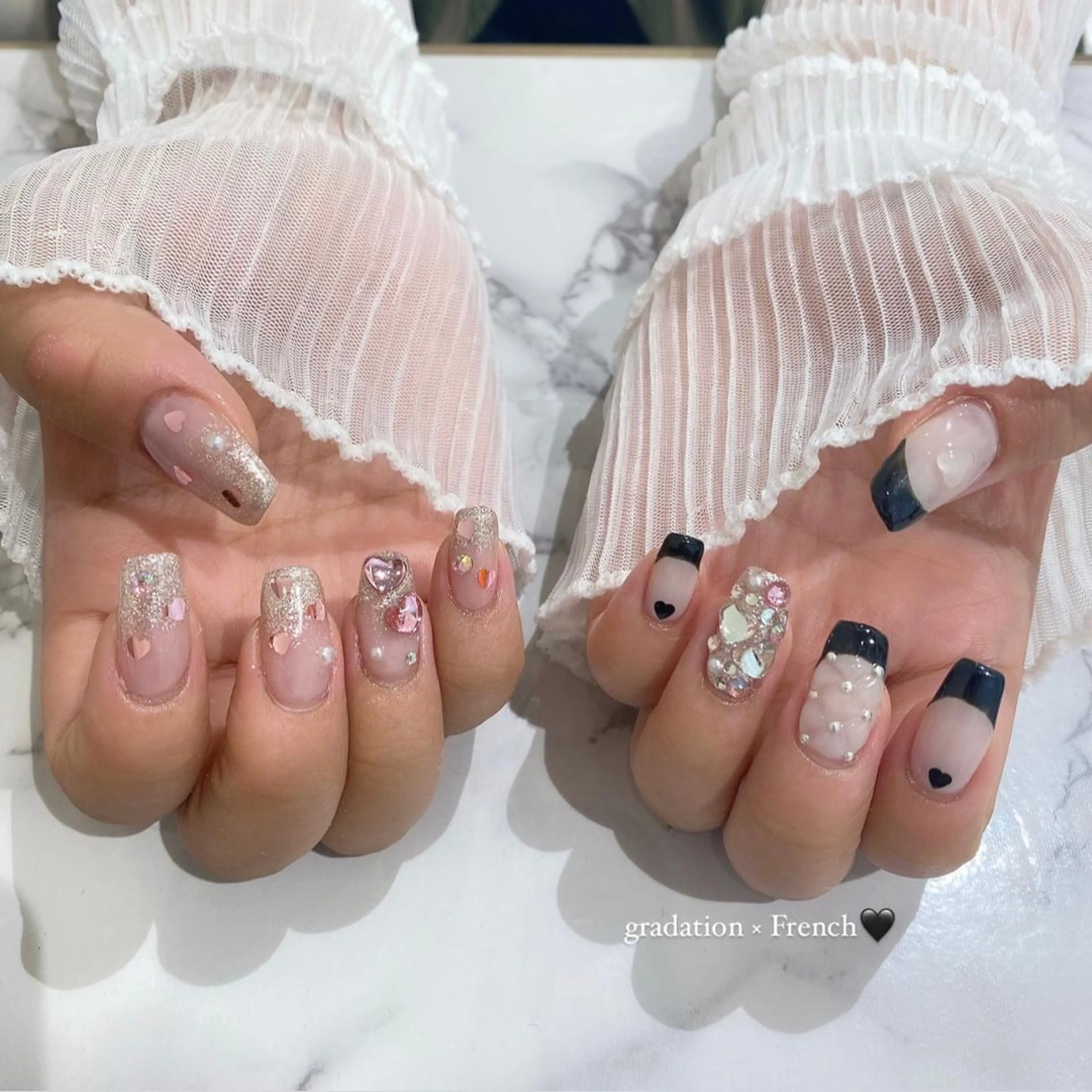 ネイル フレンチネイル PLATINUM   DOLL【プラチナムドール】所属・ひろこ eyelist🎀のマツエク・マツパデザイン