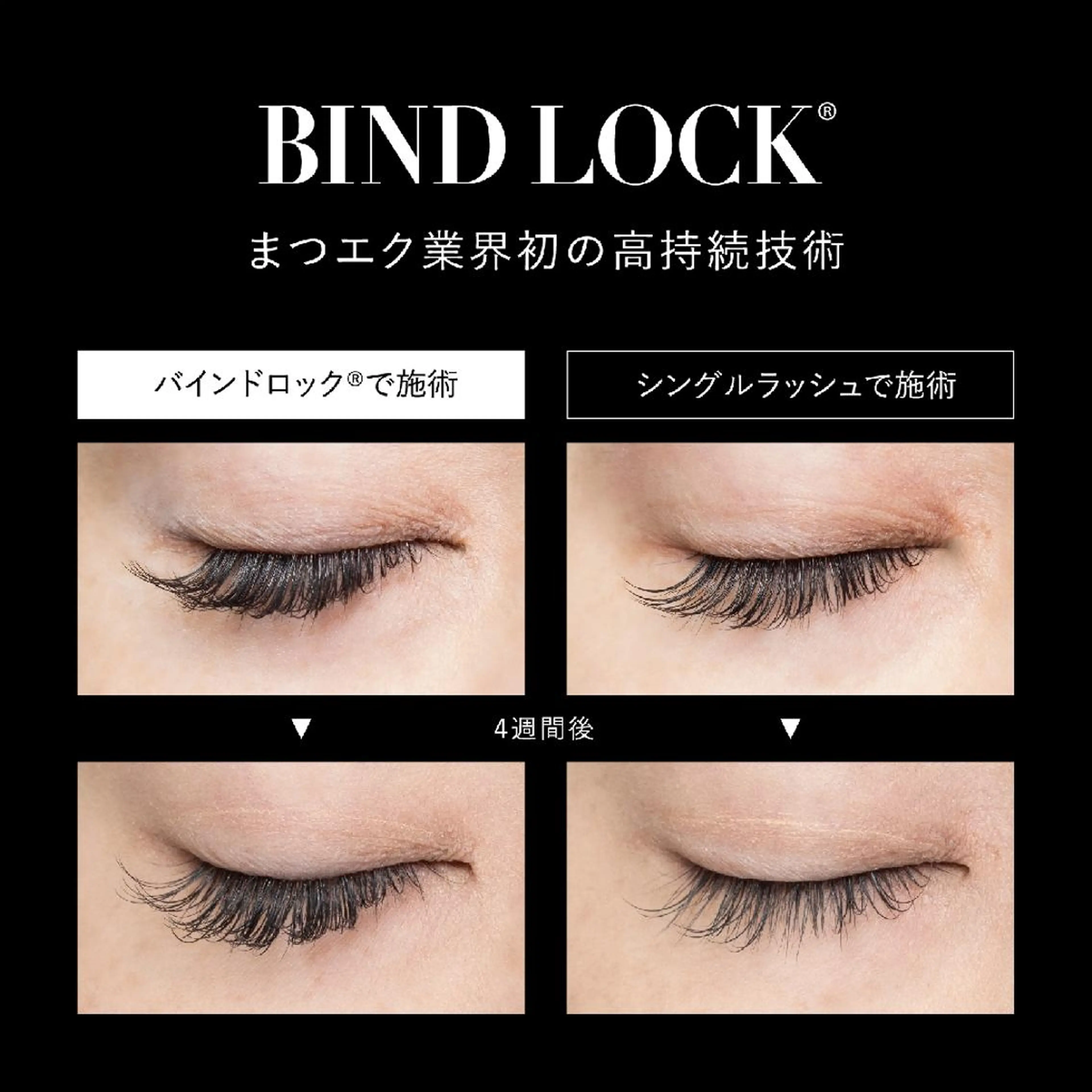 バインドロック40束＆フラットラッシュ60本(バインドロックをボリュームラッシュに変更可)の写真