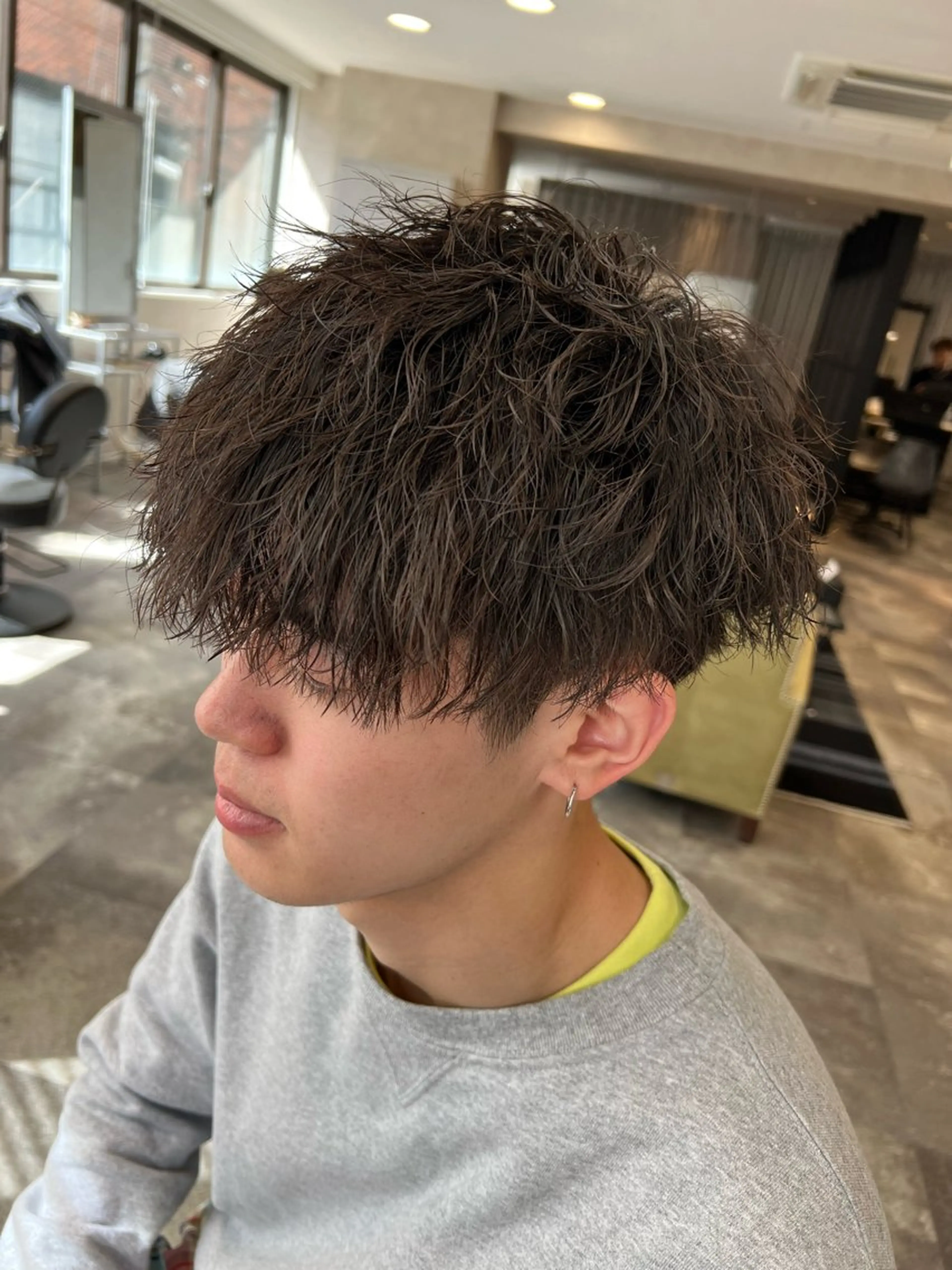 ミディアム パーマ ヘアアレンジ メンズ ミディアムパーマ メンズパーマ メンズ特化/カラー/ パーマ/ケイシンのヘアスタイル
