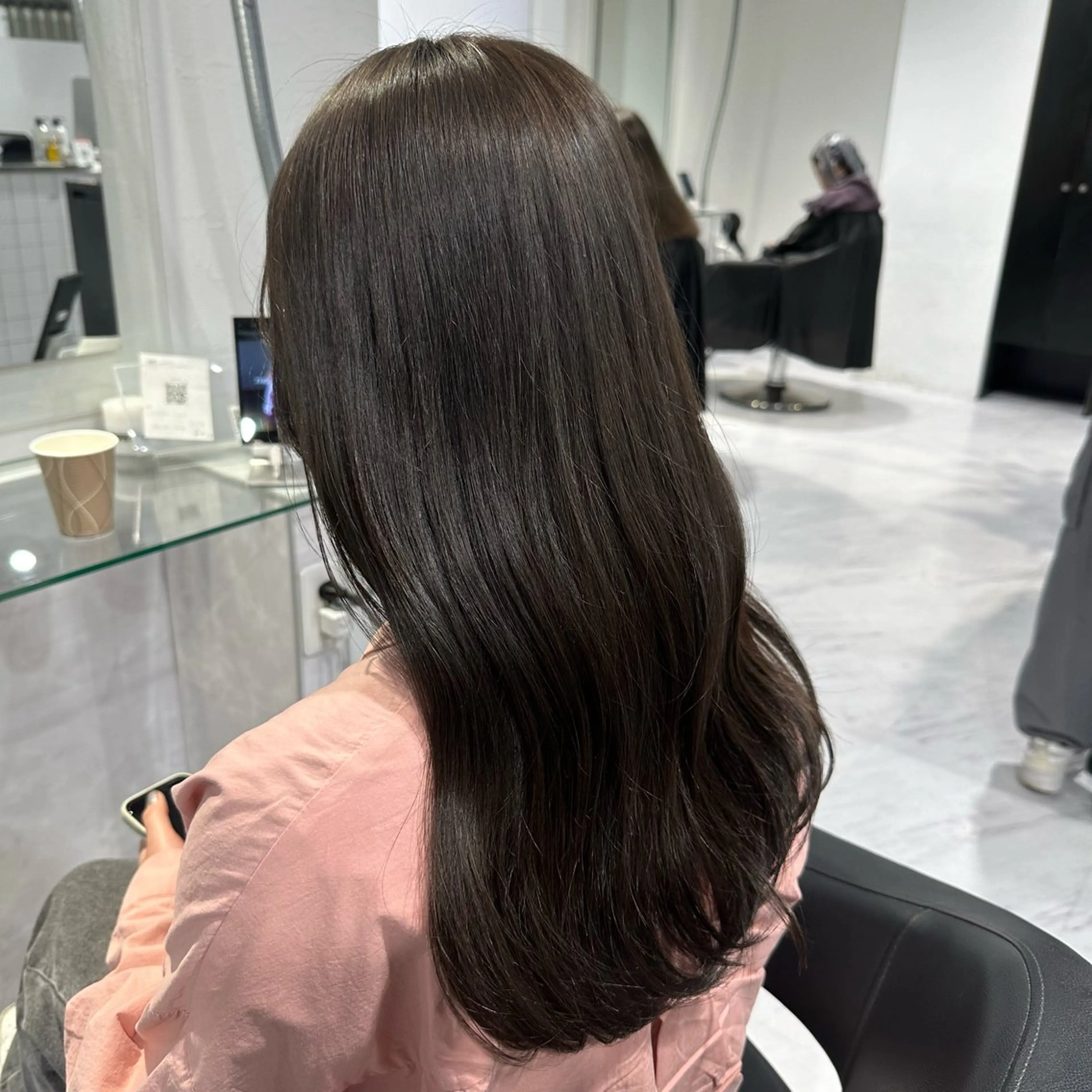 セミロング カラー ヘアアレンジ カット ヘアカラー トリートメント ヘッドスパ ヘアセット 透明感ラベンダー💗 SHOのヘアスタイル