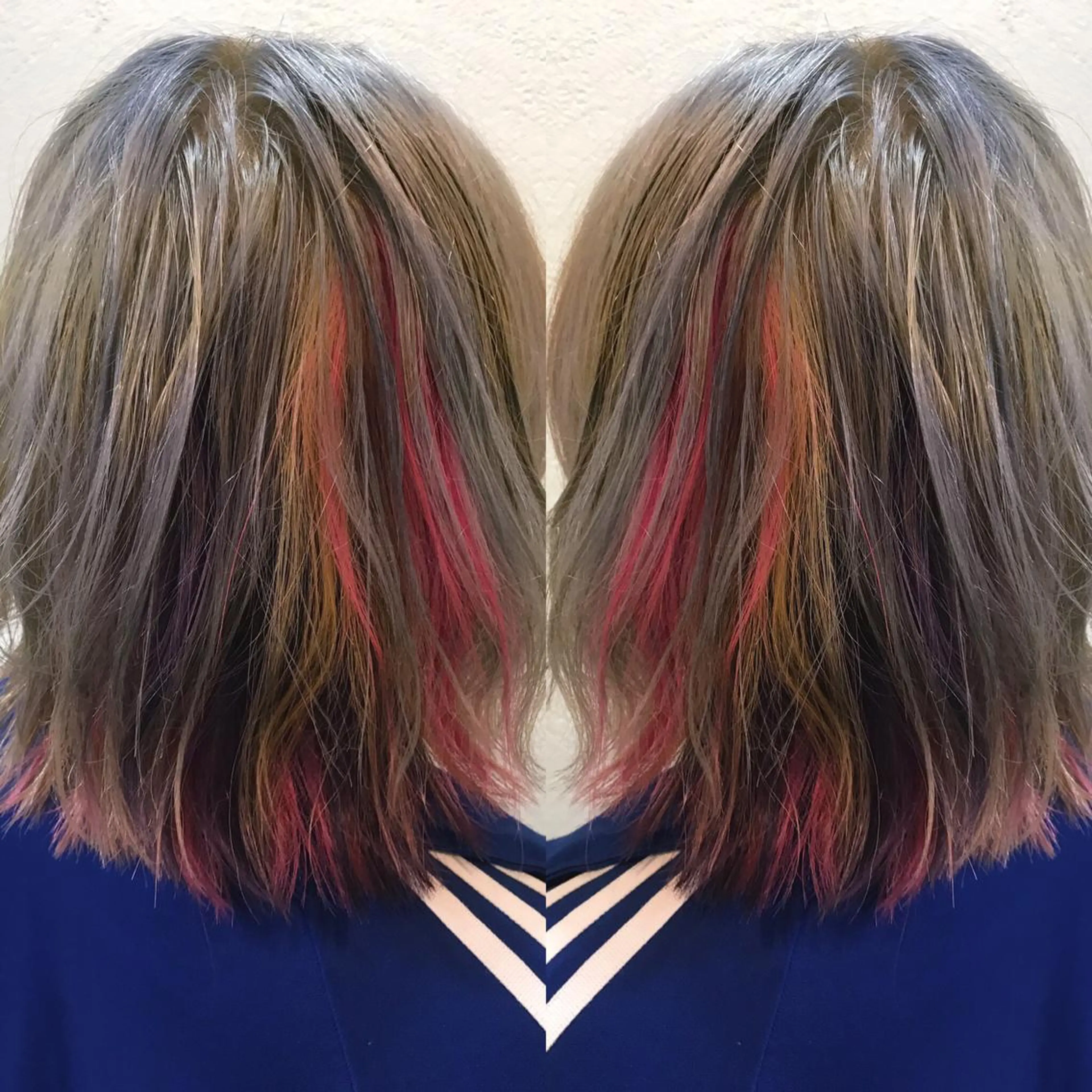 ミディアム カラー シールエクステ⭐️ オオミタクヤのヘアスタイル