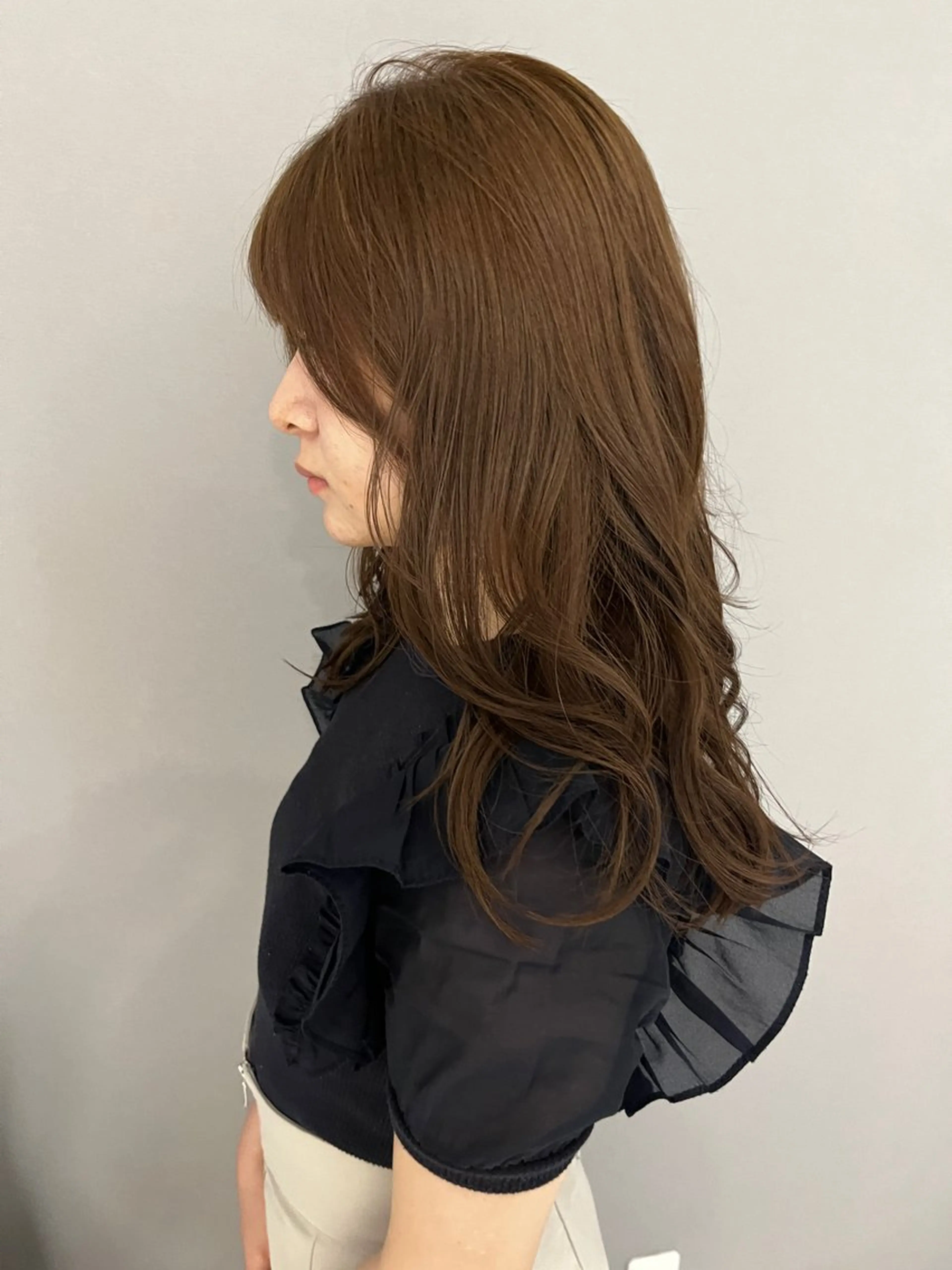 セミロング カット ヘアカラー トリートメント 坂本 理輝のヘアスタイル