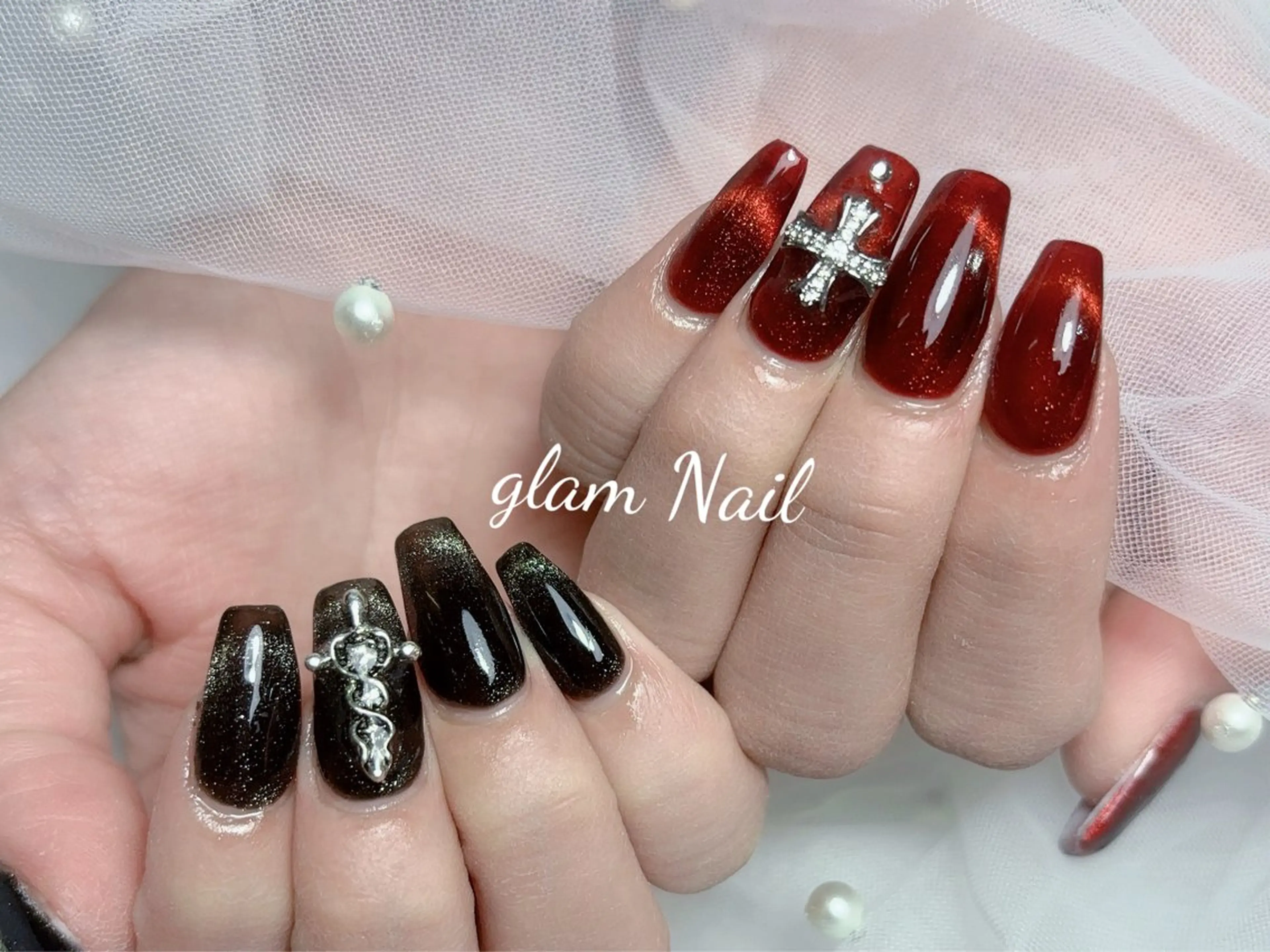 ネイル エツメ💅 長さだし🎀デザインのネイルデザイン