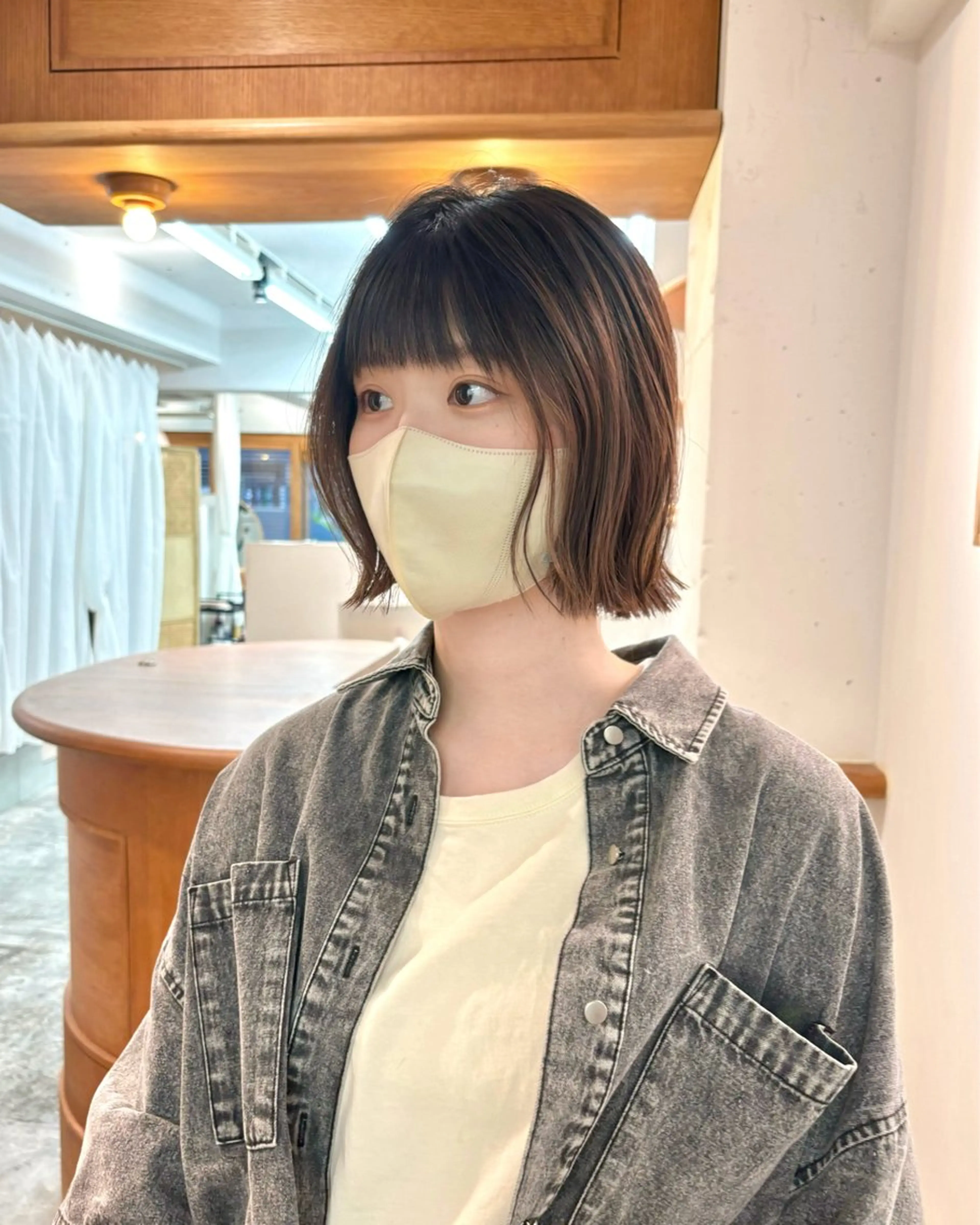 ミディアム カット ヘアカラー トリートメント ヘッドスパ ☑️aiko【艶 カラー・ショート募】のヘアスタイル