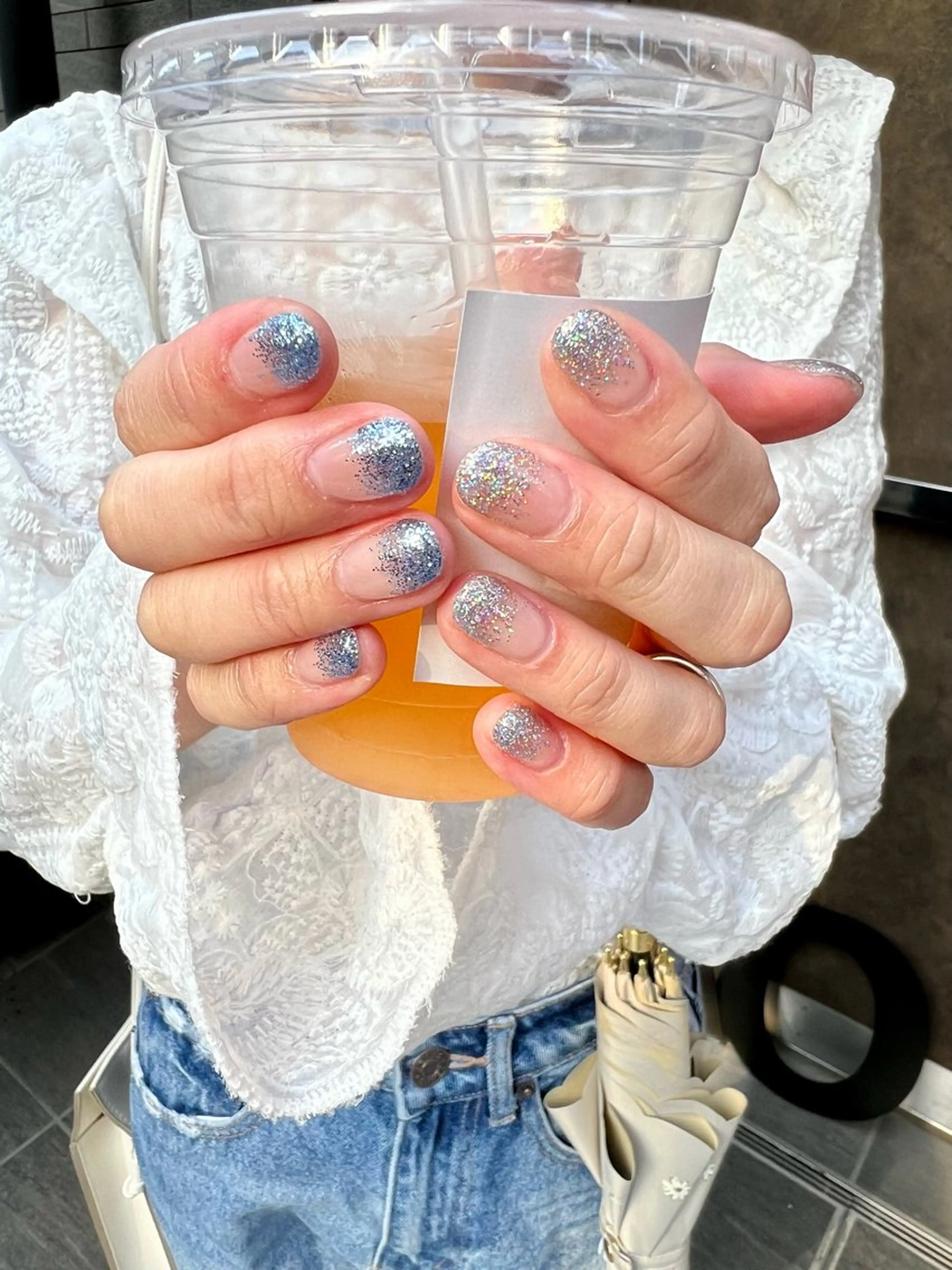 ネイル ラメ(グリッター) ラメグラデーション kudo ikue💎のネイルデザイン
