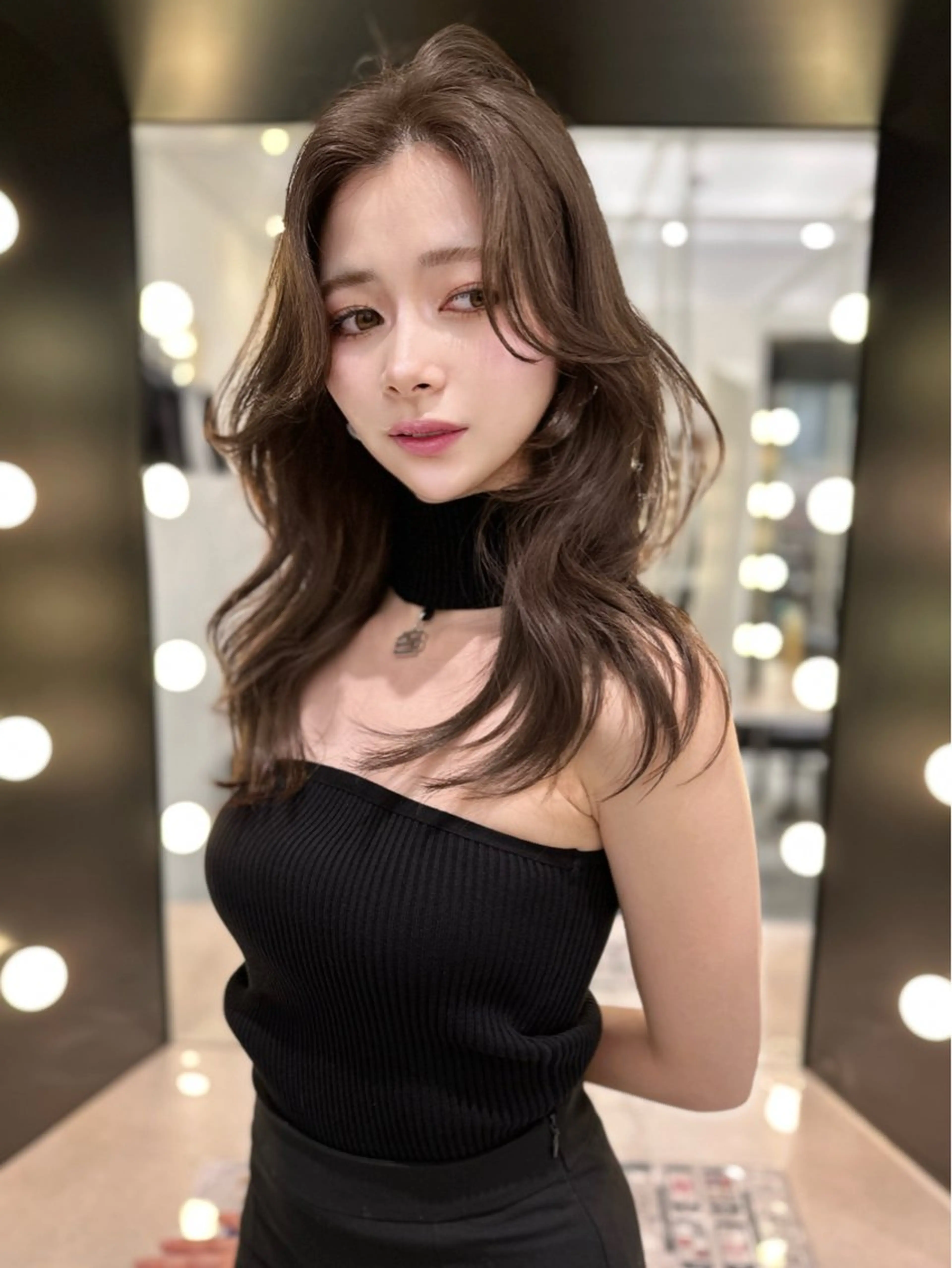 ミディアム カラー ブリーチ 透明感カラー ダブルカラー ブリーチなしカラー 韓国風ヘア トレンド盛れhair 💞新宿/GAKUのヘアスタイル