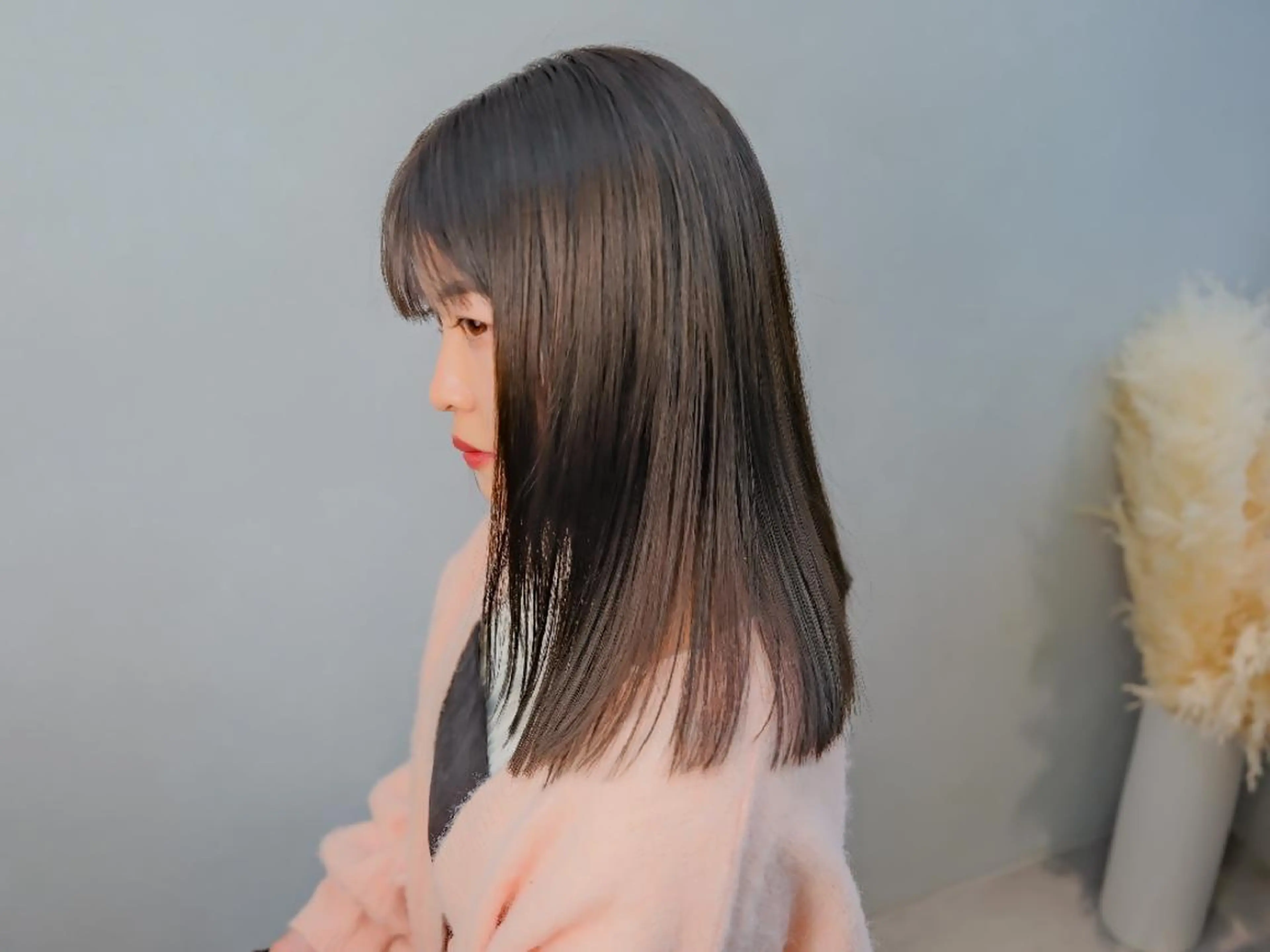 セミロング ケアカラー 髪質改善 トリートメント Armoire所属・安藤悠里/ハイトーン /デザインカラーのヘアスタイル