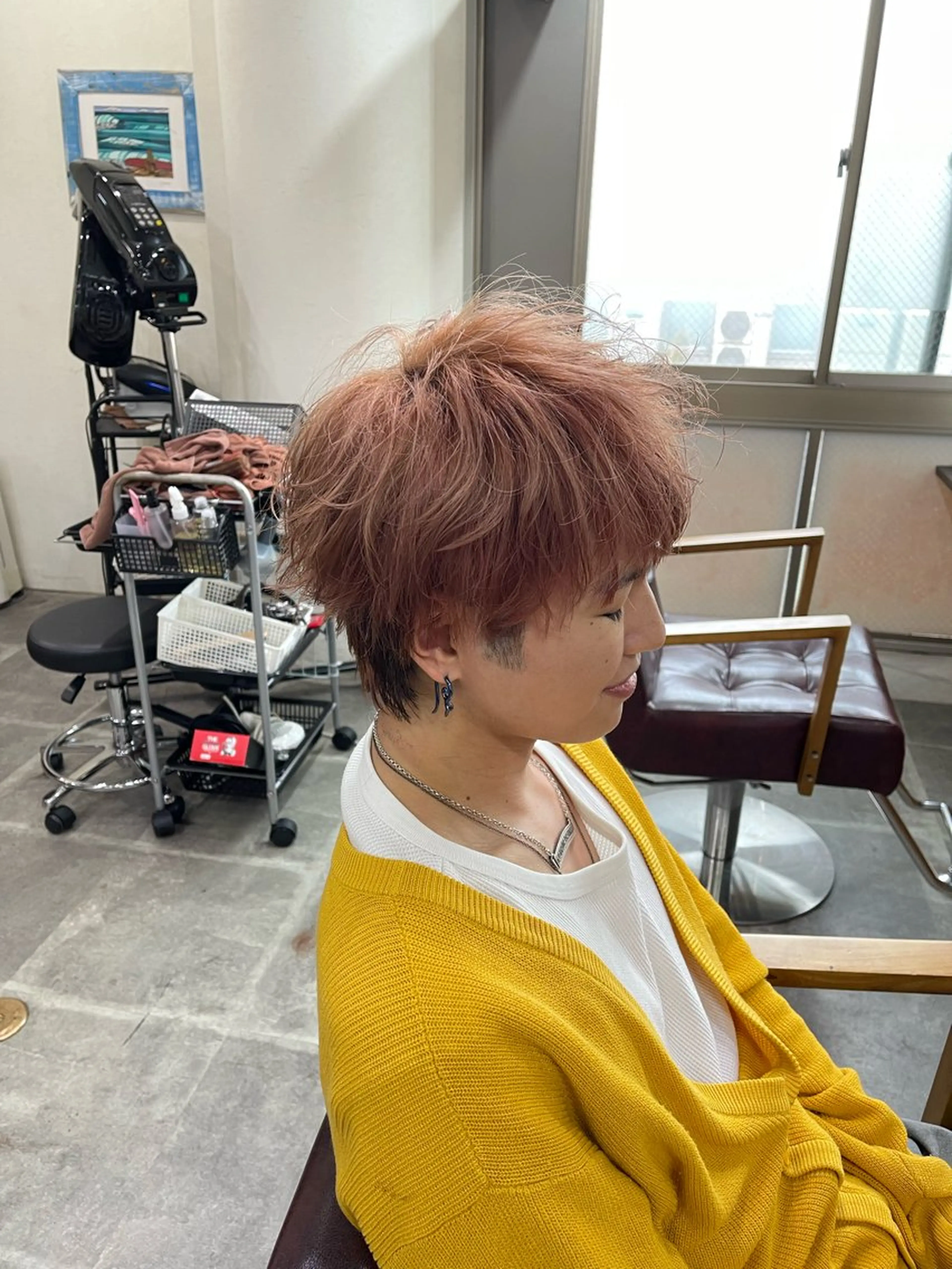 ショート カラー ベージュカラー ブリーチ ケアブリーチ デザインカラー ダブルカラー カット ヘアカラー トリートメント SOYON西大寺店所属・ダブルカラー/ 髪質改善💎安藤のヘアスタイル