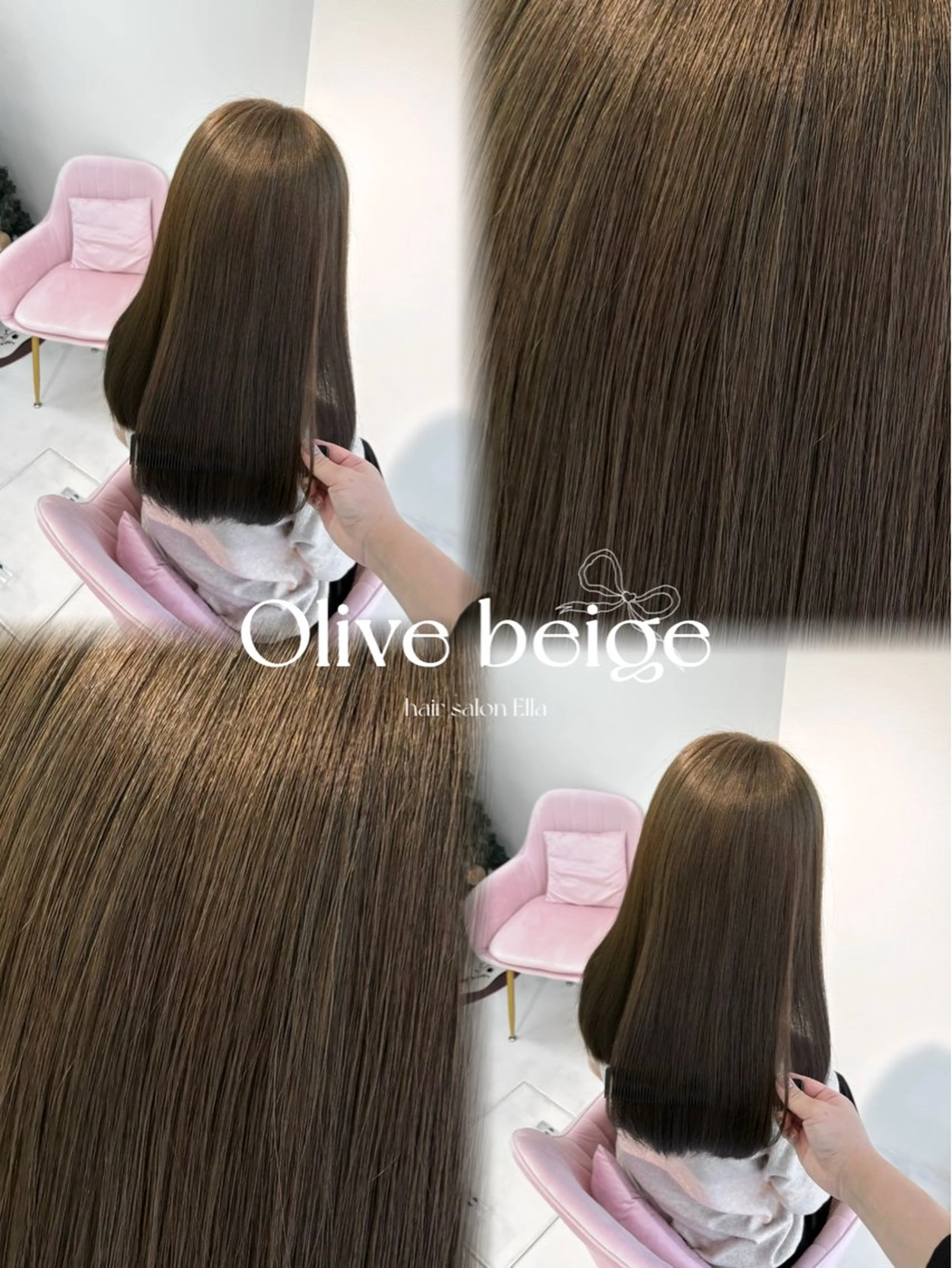 セミロング カラー カット ヘアカラー トリートメント Ella所属・nana【艶髪】/ レイヤー/縮毛矯正のヘアスタイル