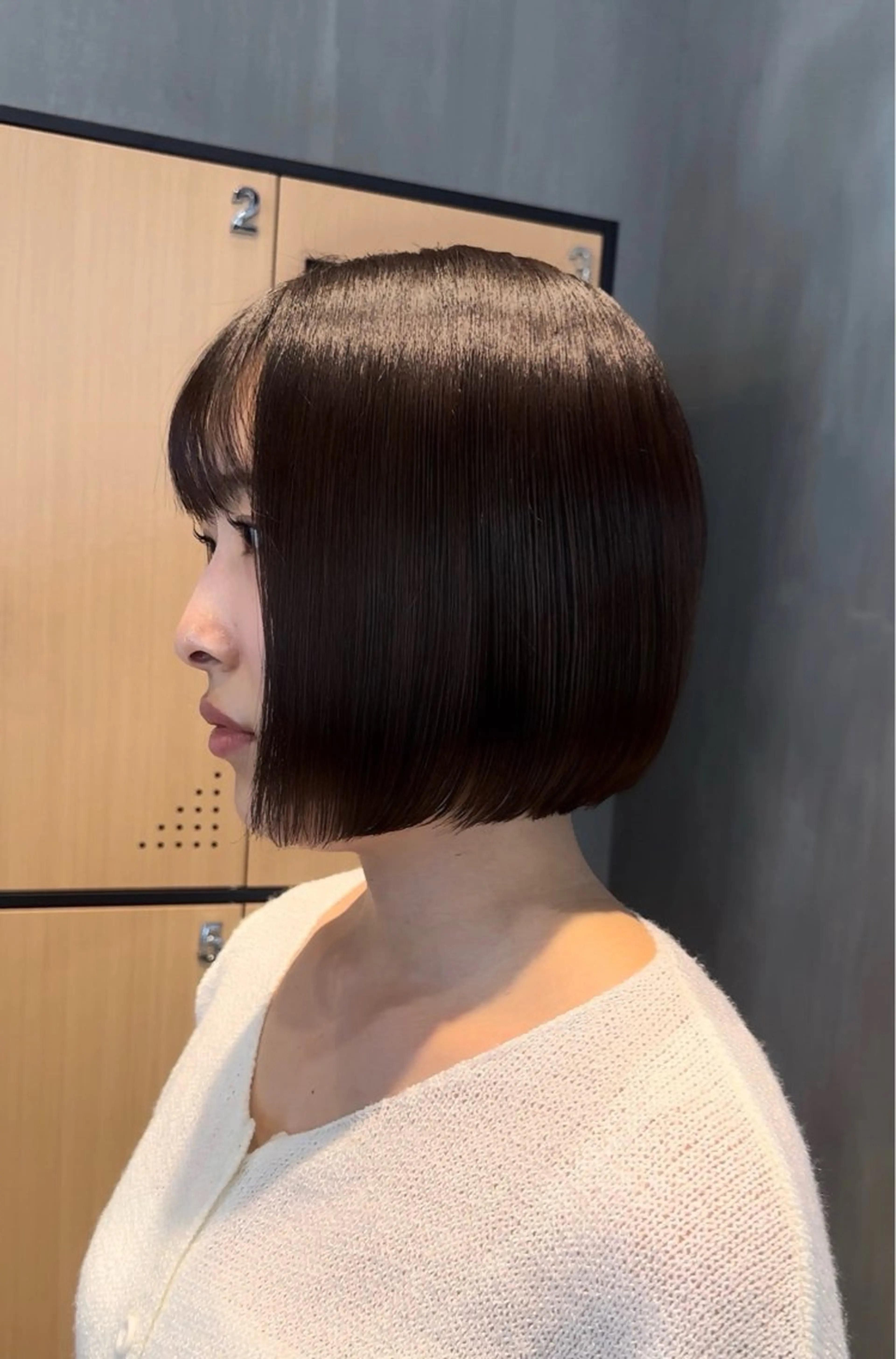 ミディアム 切りっぱなしボブ ボブ カット 髪質改善/レイヤー/ 艶髪🎀ayaneのヘアスタイル