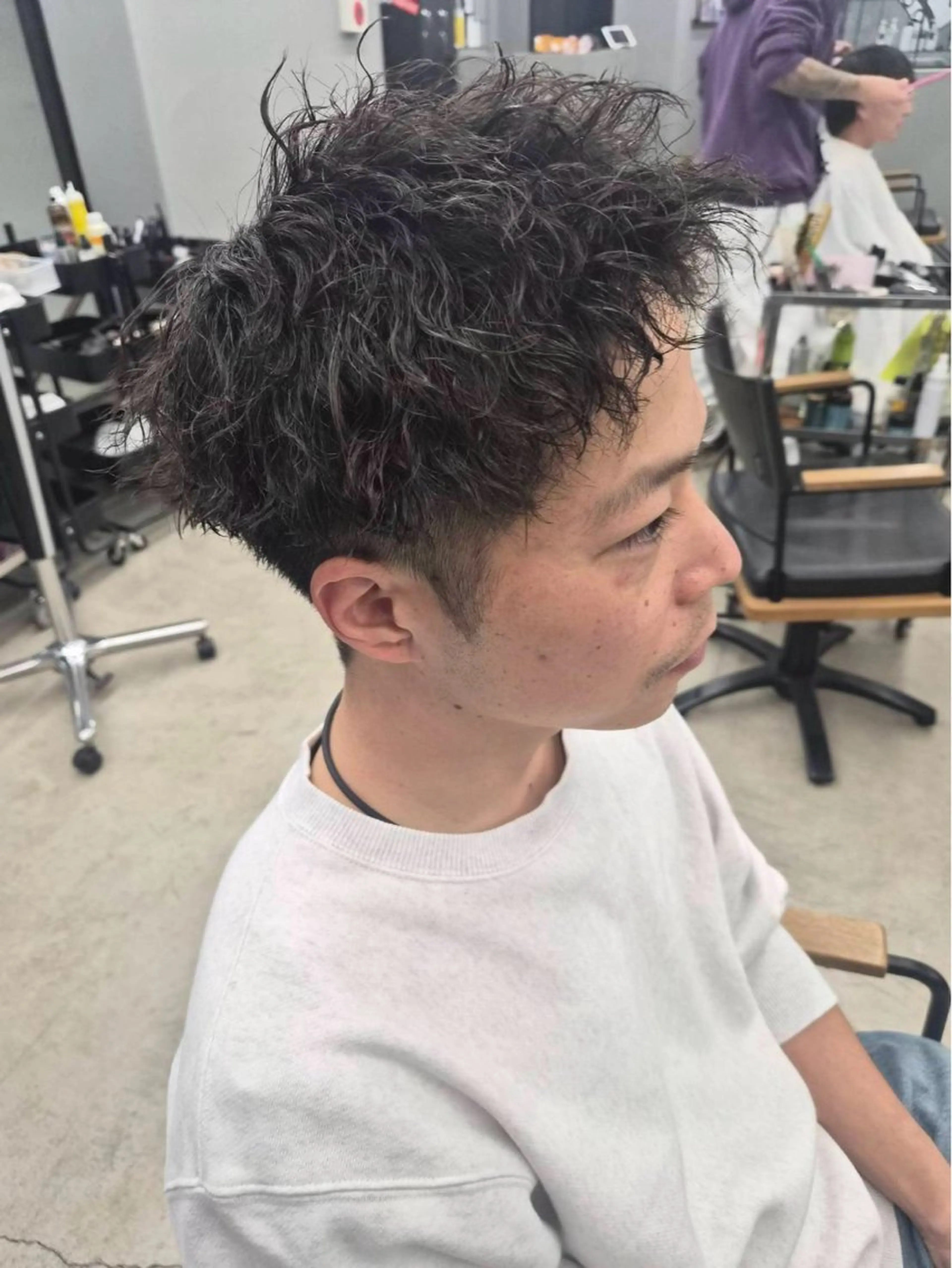 ショート パーマ メンズ カット ヘッドスパ メンズ専門サロン wokeのヘアスタイル