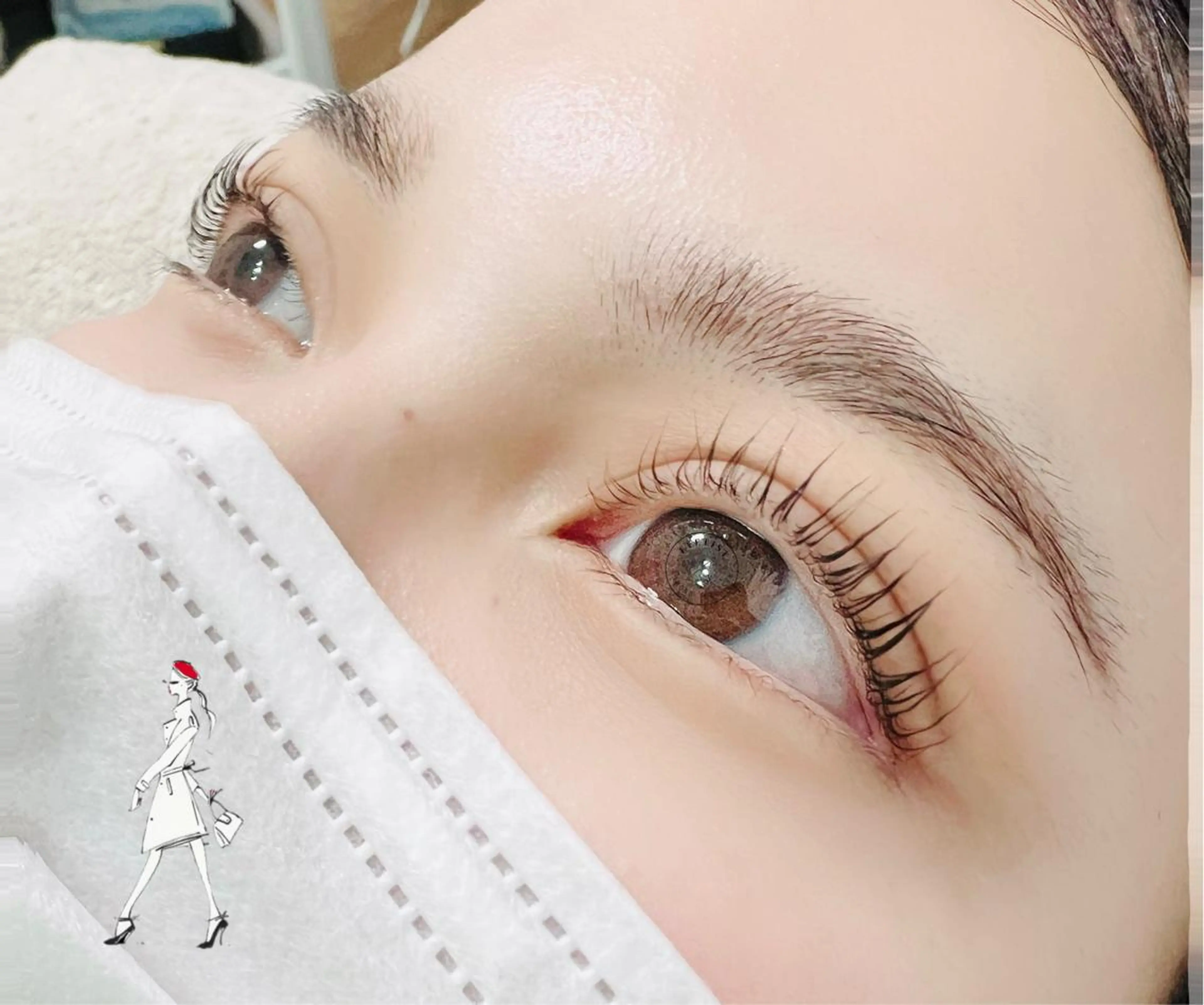 マツエク・マツパ ケラチンラッシュリフト バインドロック Cカール キュート フラットラッシュ マツパ eyelash presh yukaのマツエク・マツパデザイン