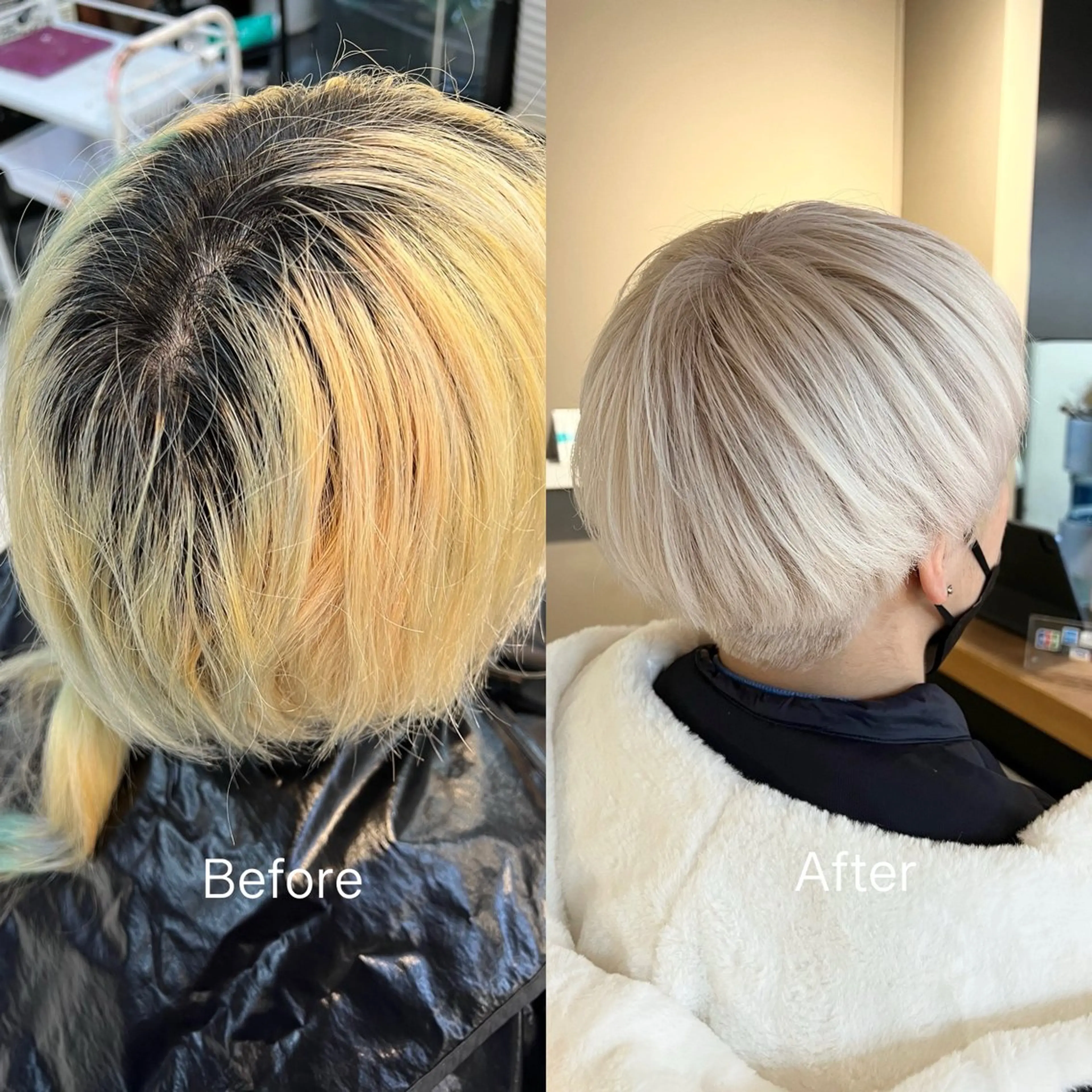 ショート カラー ブリーチ daiki 原宿のヘアスタイル