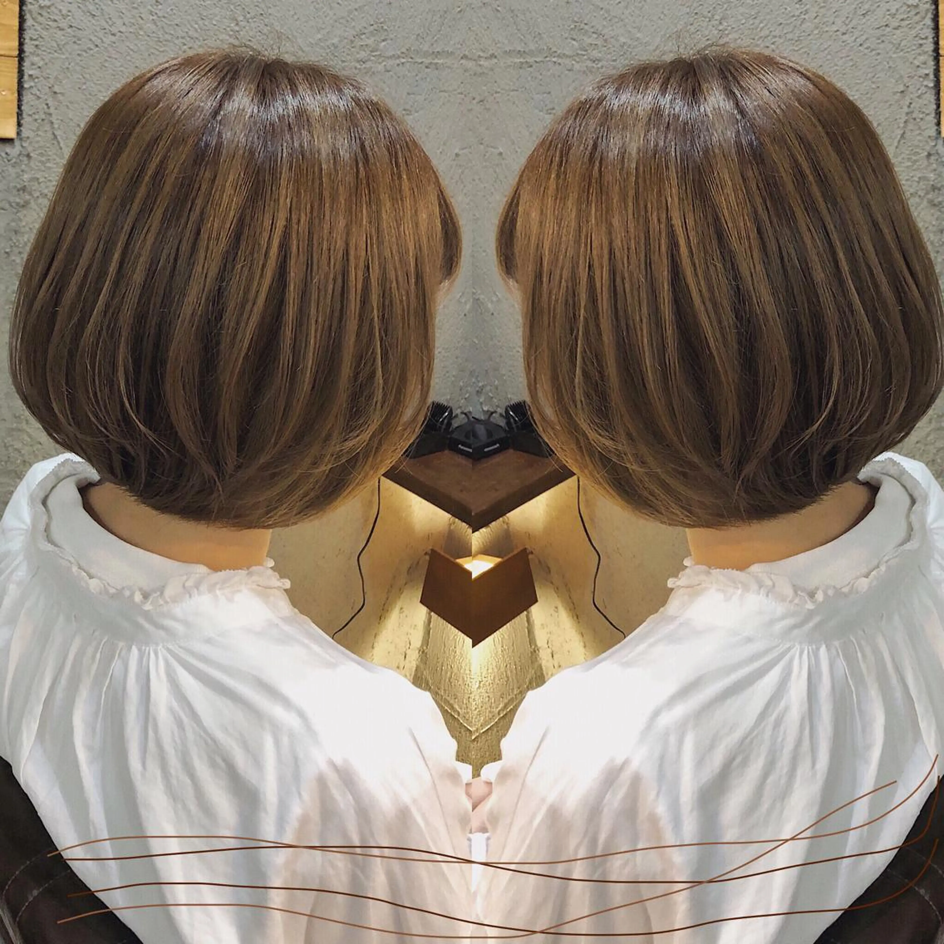 カラー ベージュカラー ブリーチ 後藤 陽花子のヘアスタイル