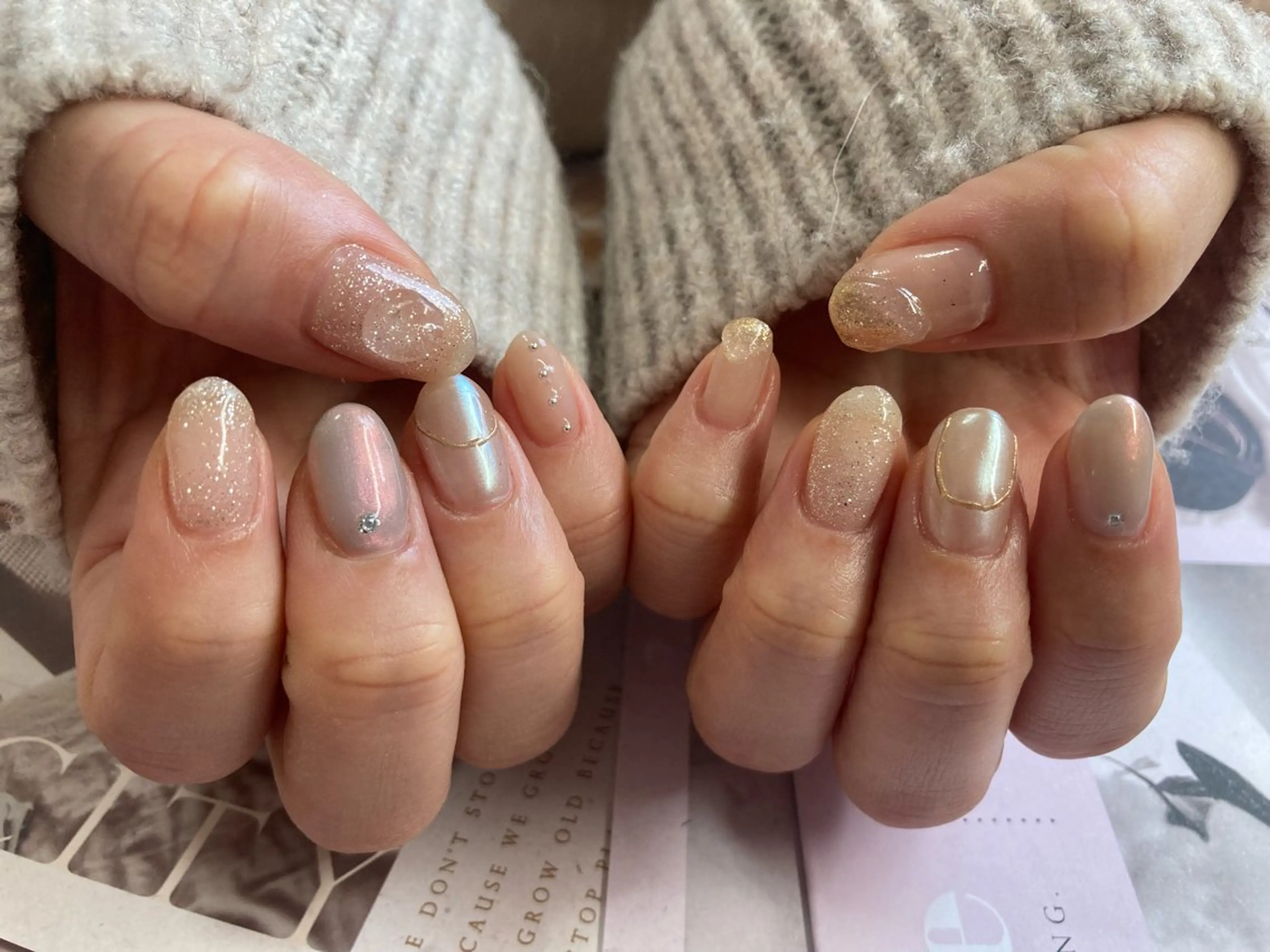 ネイル キラキラネイル ニュアンスネイル nailsalonR所属・Nail R _mikuのネイルデザイン