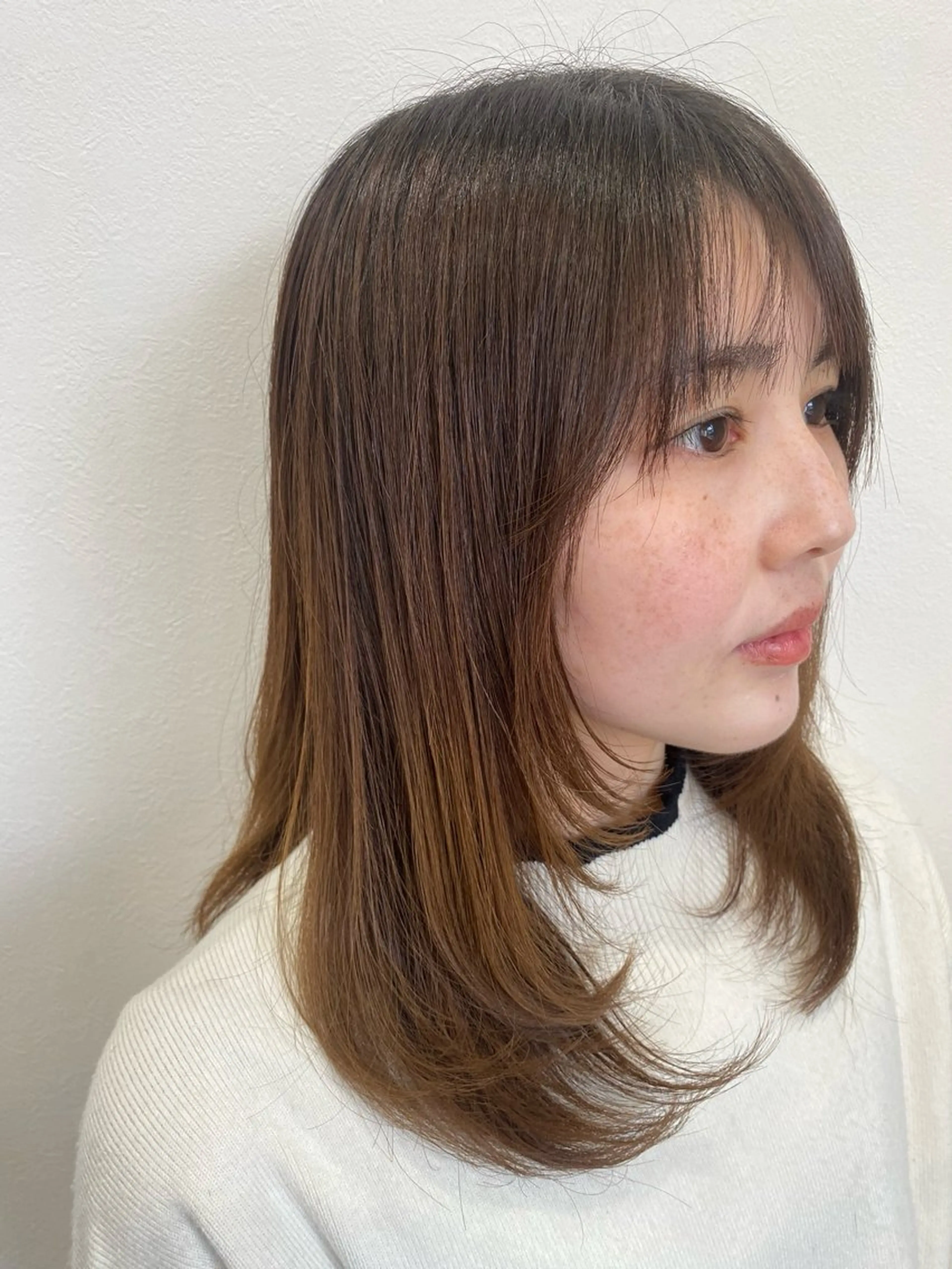 ミディアム カラー レイヤーカット カット ヘアカラー トリートメント ◤ Jammin.◢ Mizuho.のヘアスタイル