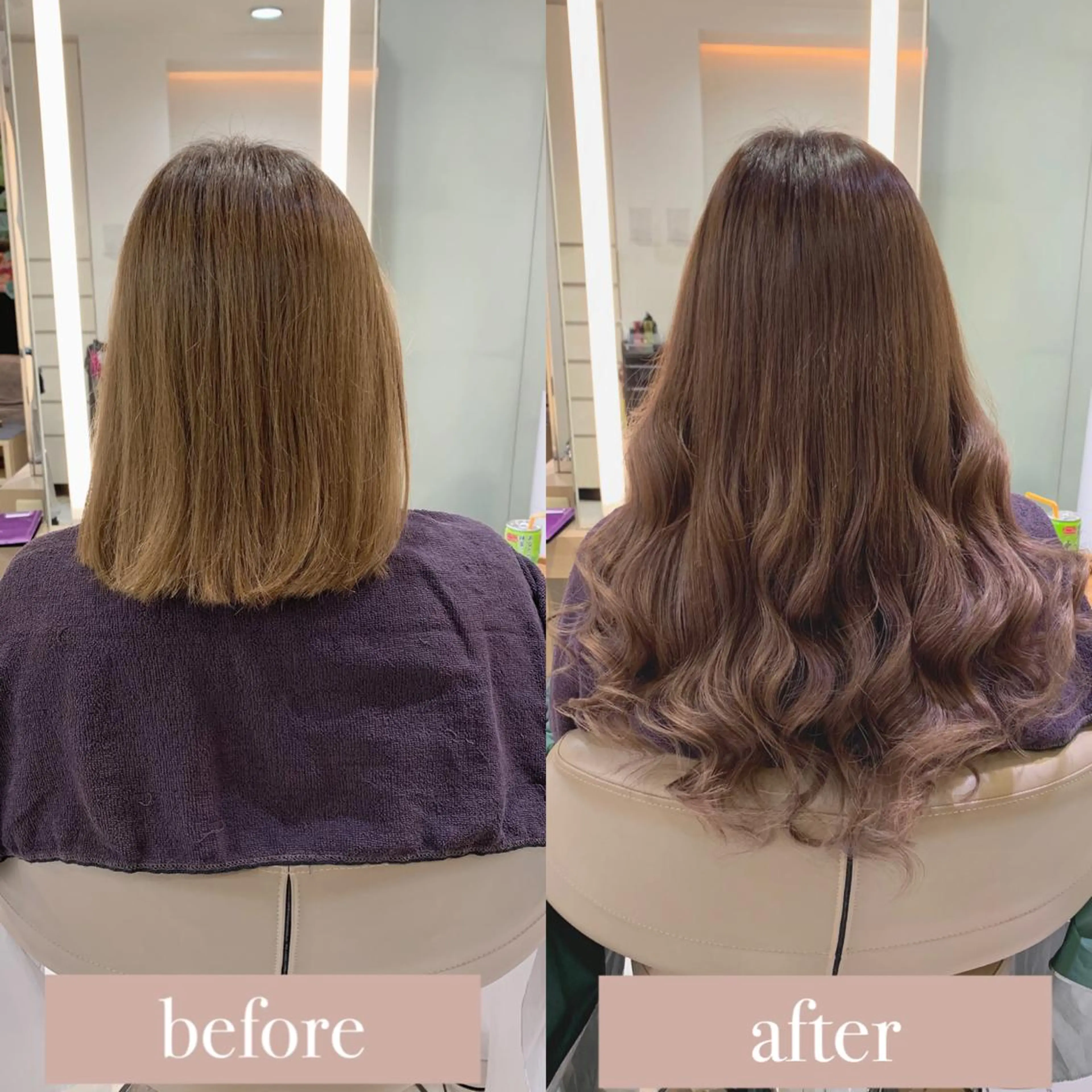 ロング カラー シールエクステ ベージュカラー ミルクティーベージュ エクステ エクステ　ユノキ リョウタのヘアスタイル