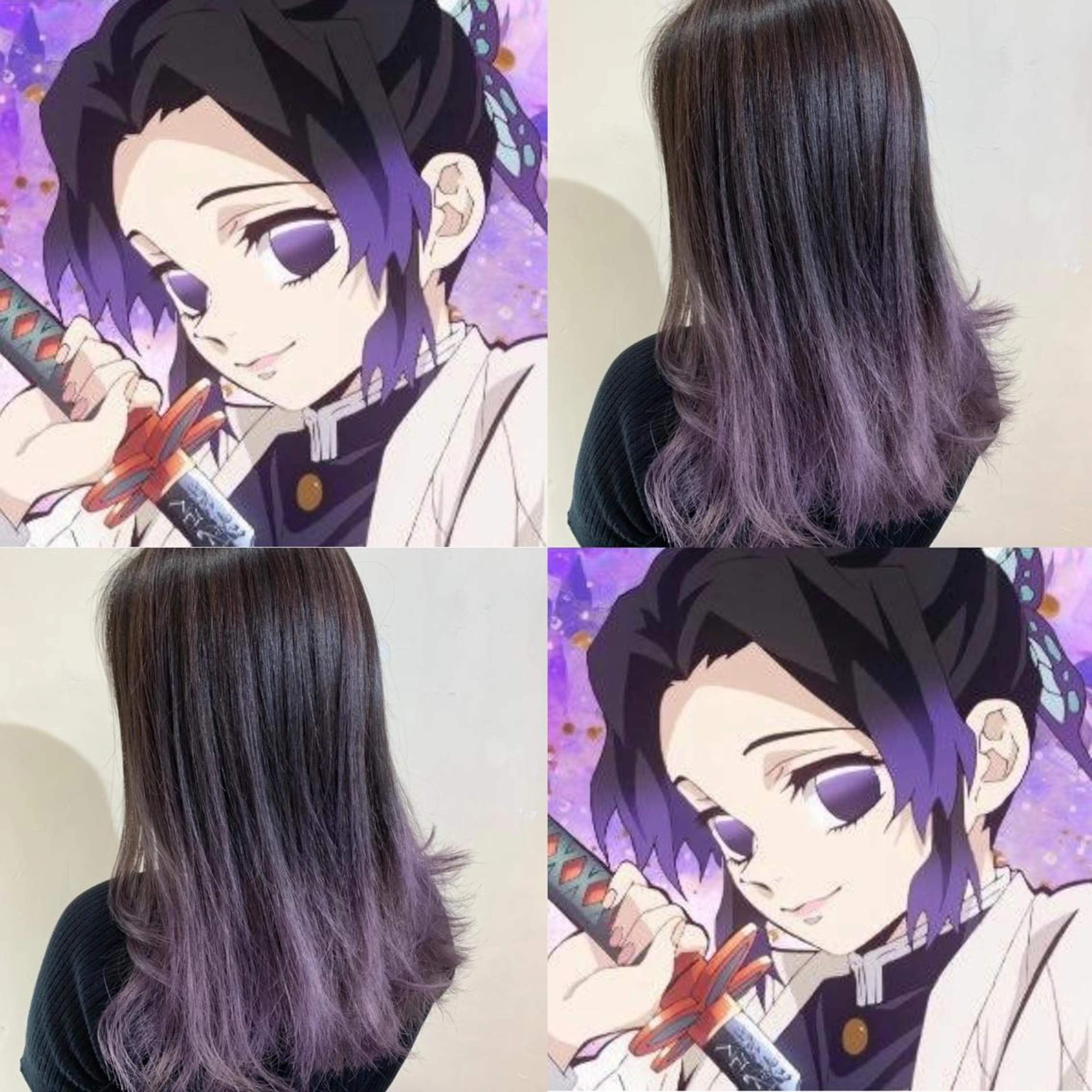 セミロング カラー ブリーチ グラデーションカラー ラベンダーカラー ヘアカラー サロウィン千葉所属・サロウィン千葉店 Toshikiのヘアスタイル