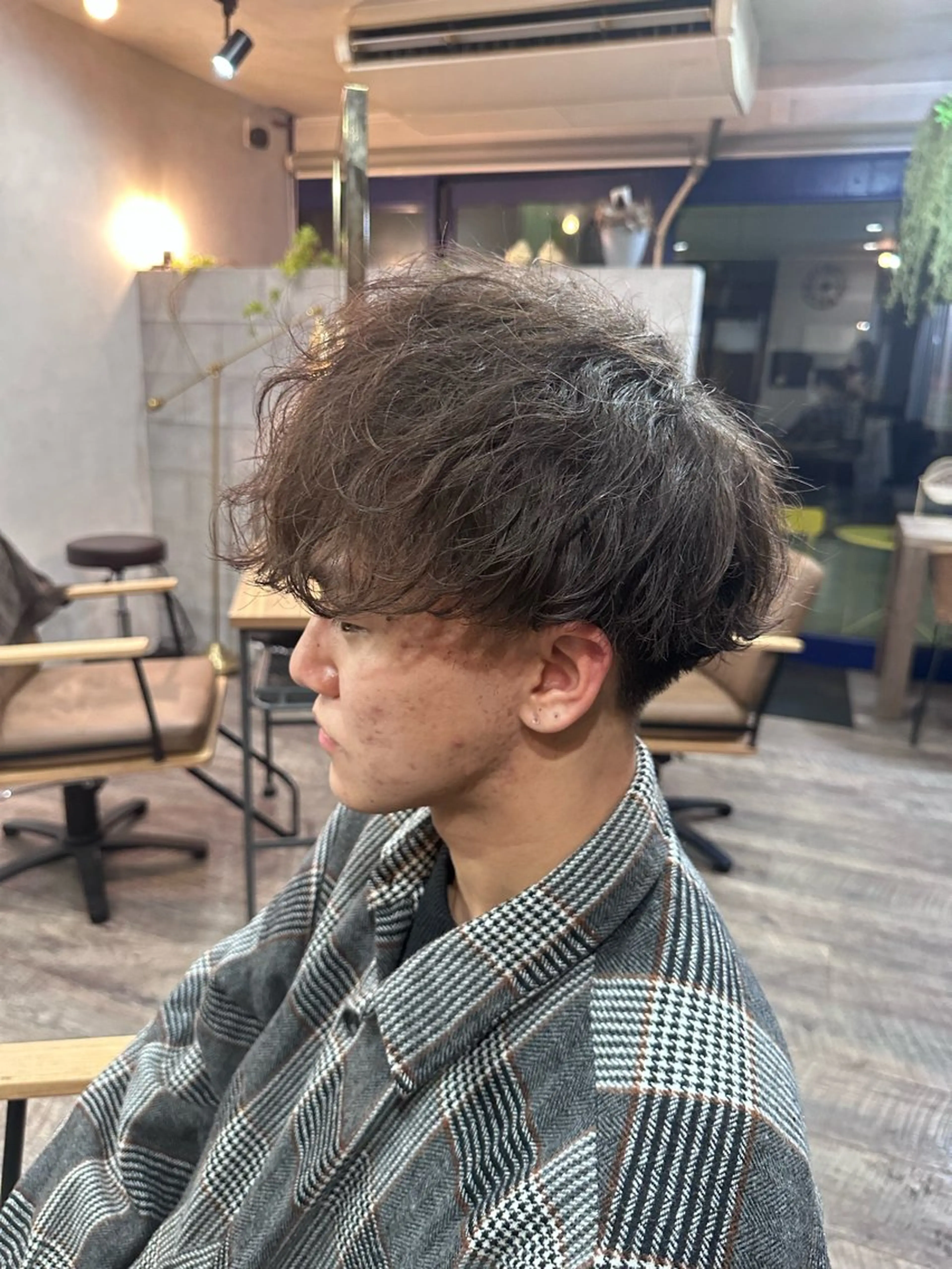 ショート パーマ カット パーマ ヘッドスパ t.hair垂門真吾 曲がる縮毛矯正/ボブのヘアスタイル