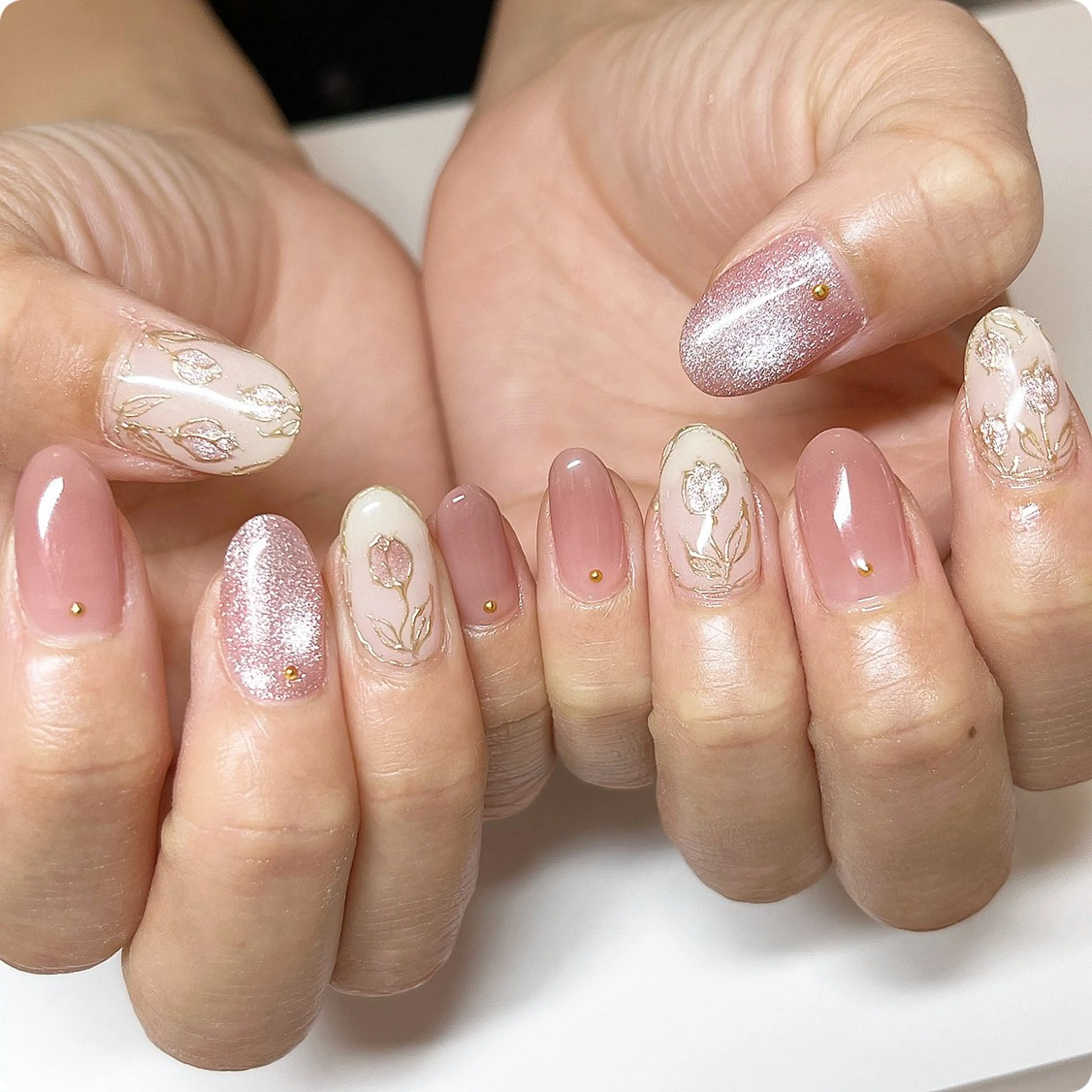 ネイル 持ち込み ハンドネイル nail room  cuore所属・松尾 典子のネイルデザイン