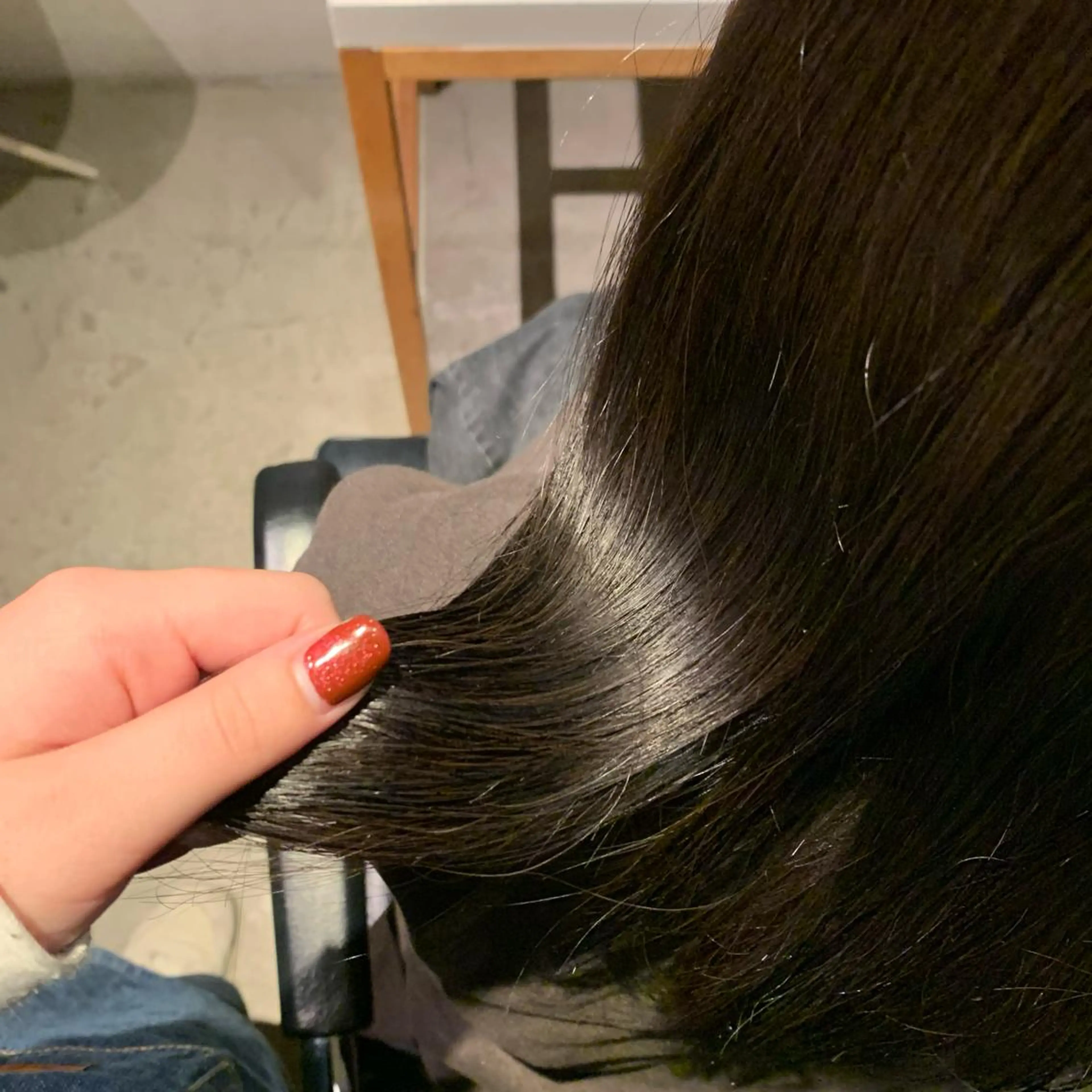 セミロング カラー り なのヘアスタイル