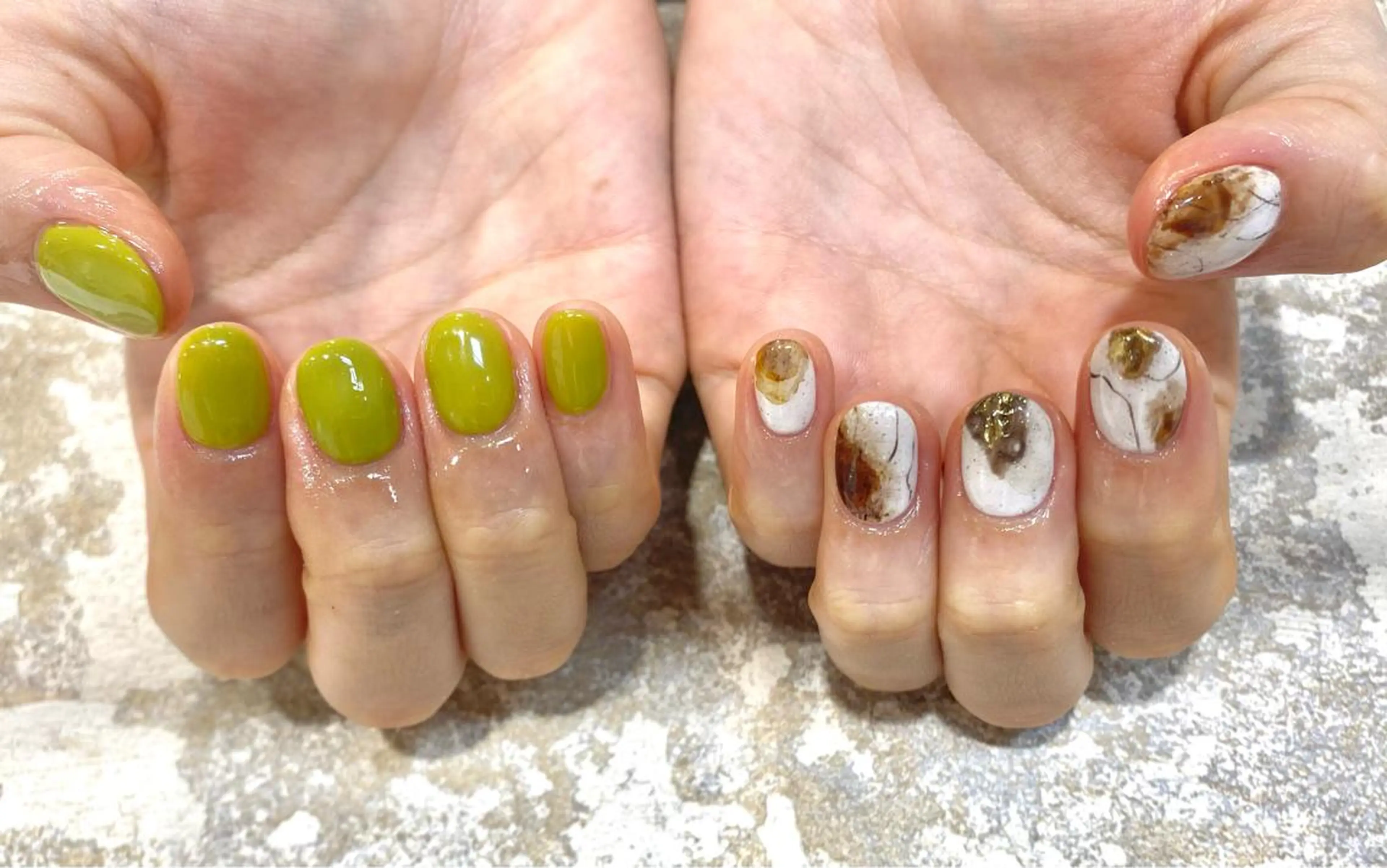 ネイル ピスタチオネイル JurerEye☆ Marikoのネイルデザイン