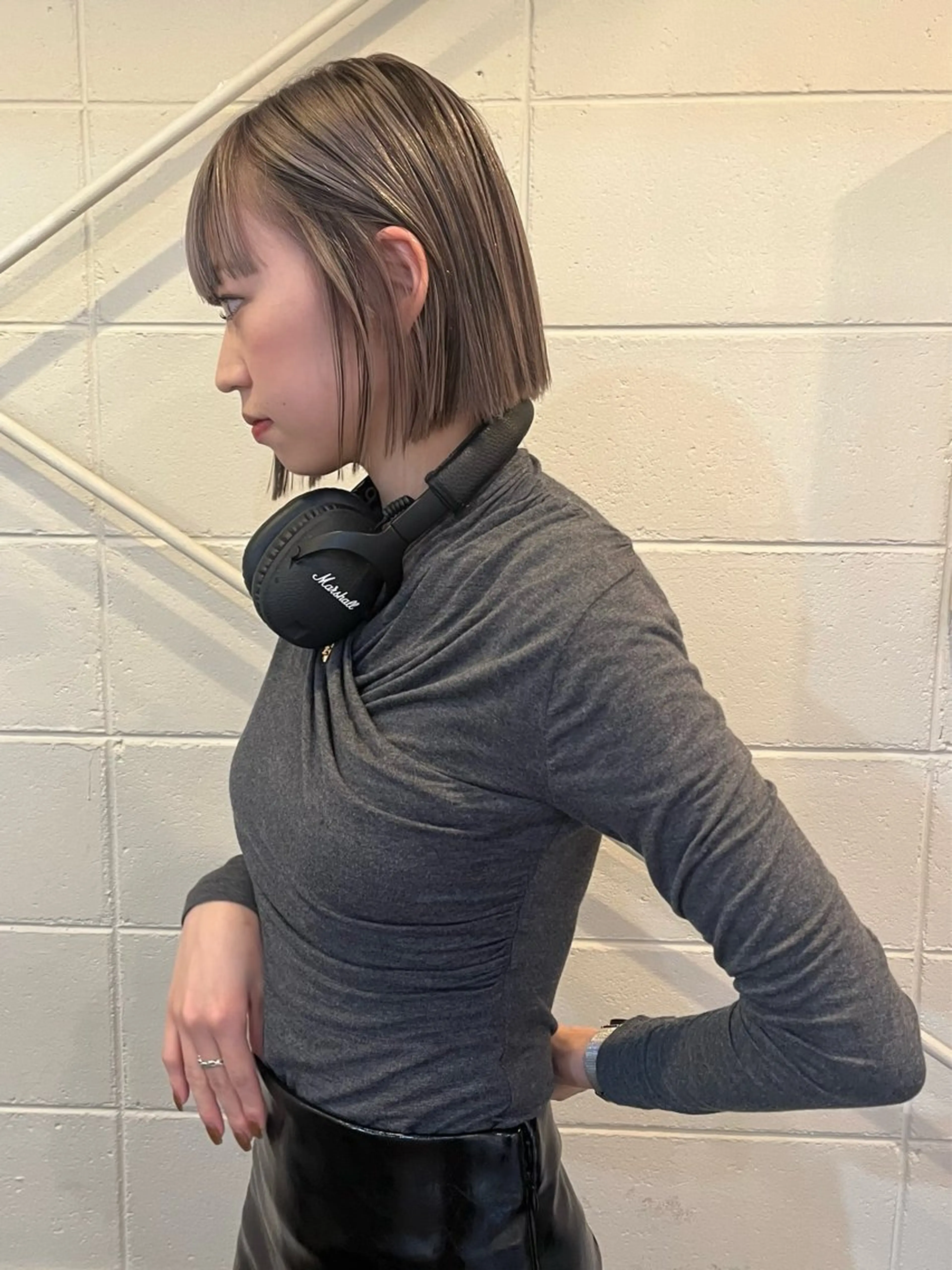 ミディアム カラー デザインカラー カット ヘアカラー トリートメント iru所属・mi kiのヘアスタイル