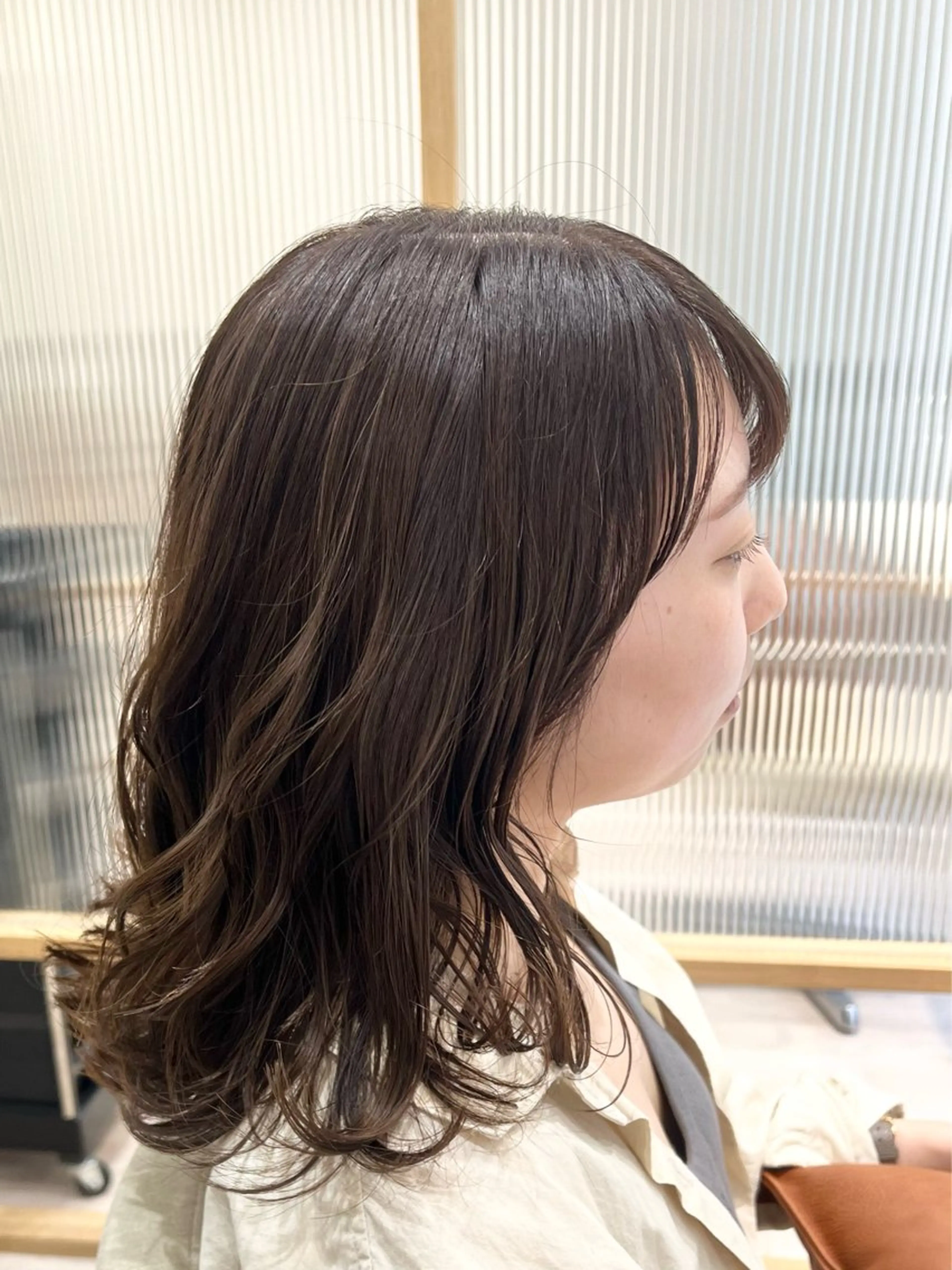 ミディアム カラー ベージュカラー ブラウンカラー ブラウンベージュ 透明感カラー カット ヘアカラー トリートメント ✨🌿大人可愛い愛さ れhair🌿✨松本のヘアスタイル