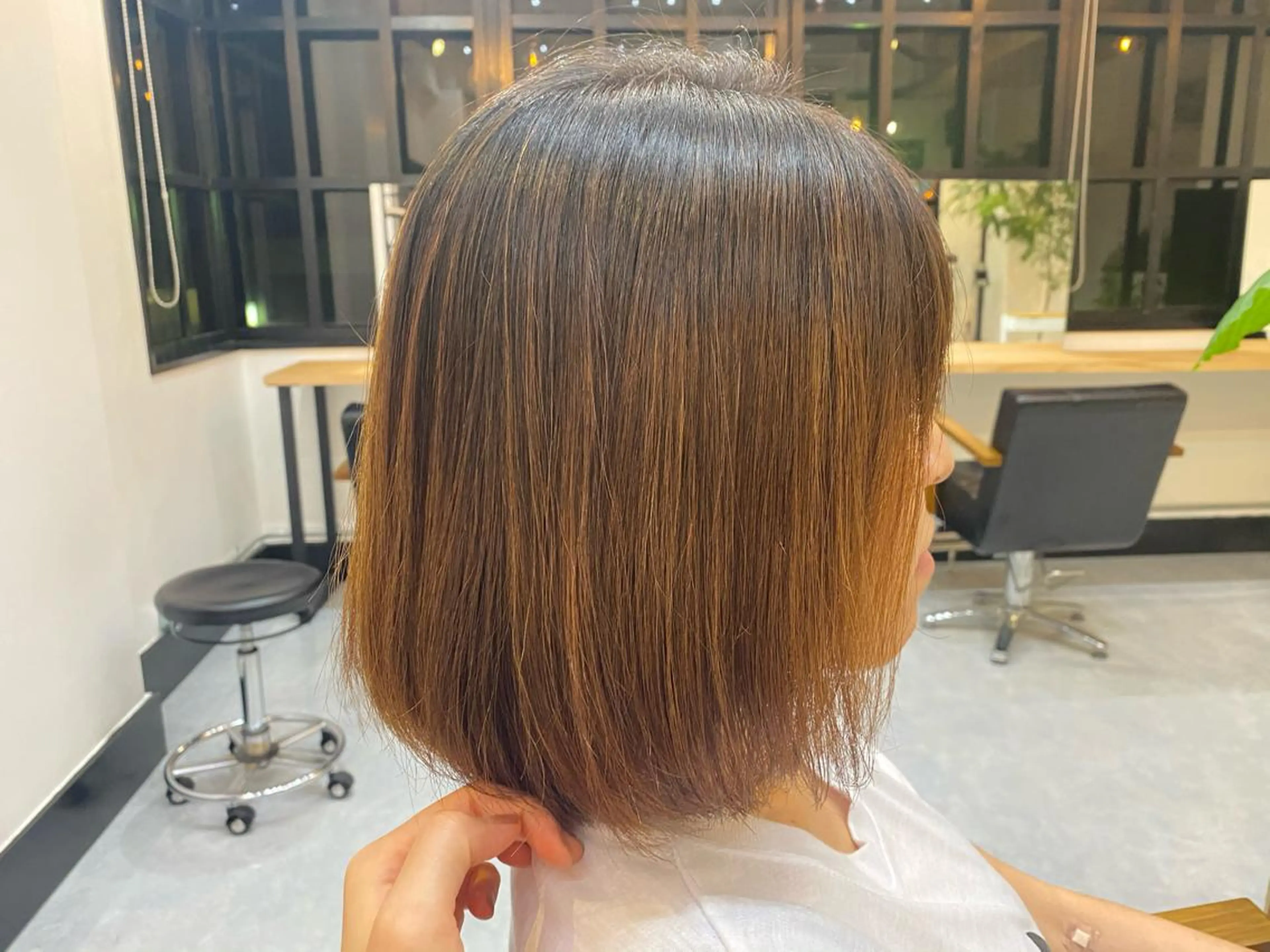 ミディアム パーマ ハイライト カット 縮毛矯正 トリートメント CARICIA🌱 masaeのヘアスタイル