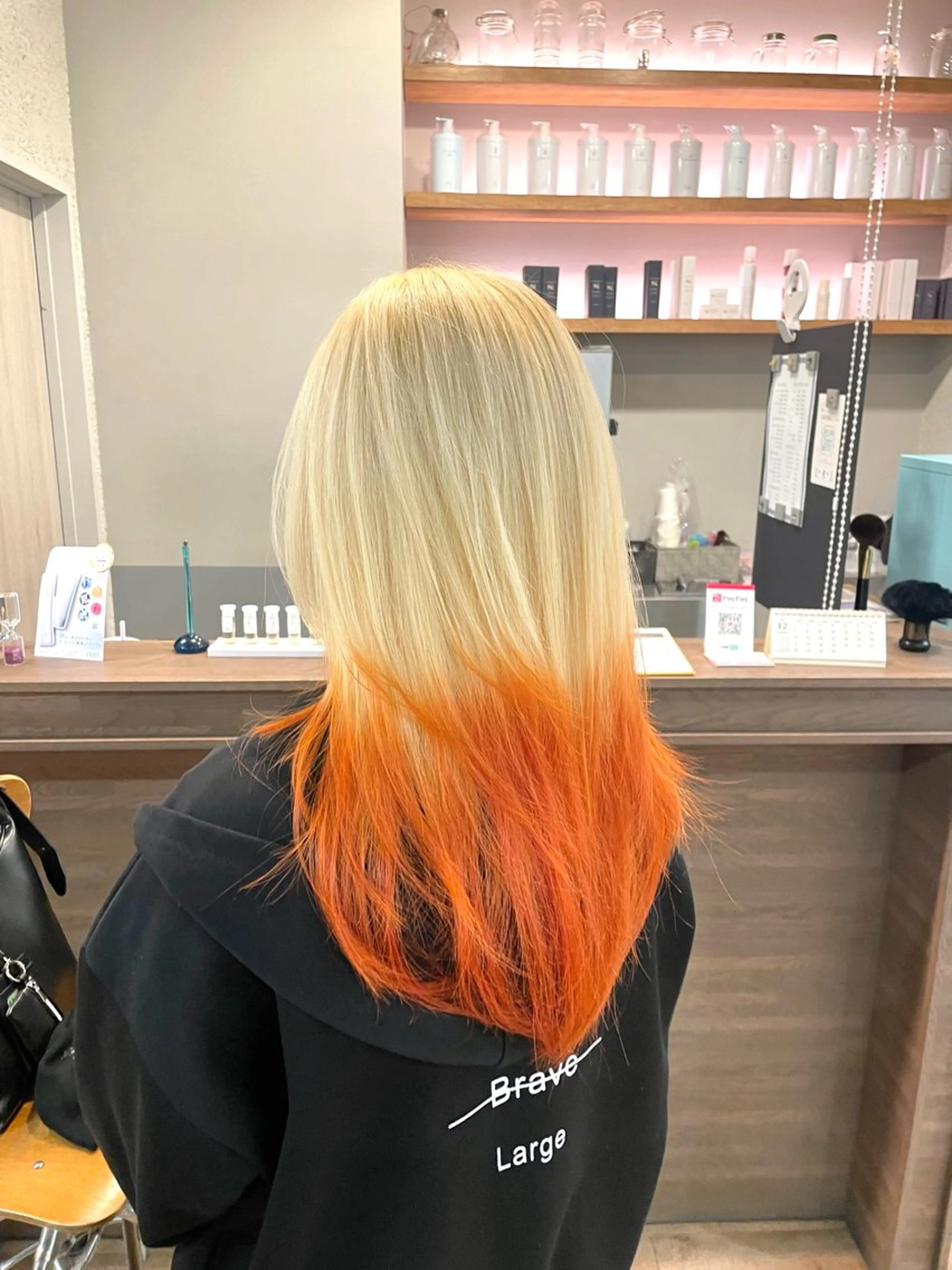 ロング ヘアカラー トリートメント オオシマ ミユのヘアスタイル