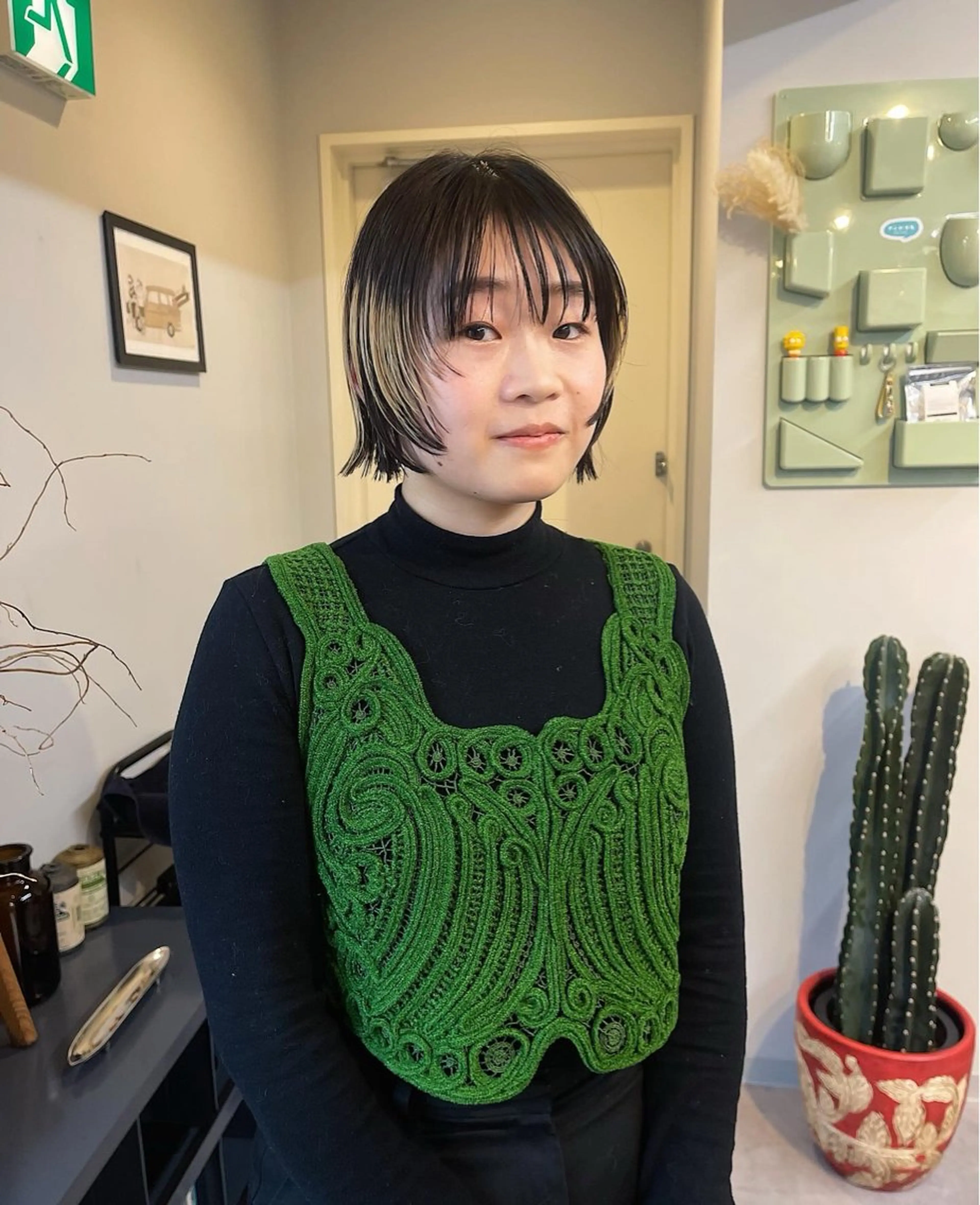 ショート カラー ボブレイヤー デザインカラー ボブ レイヤーカット MEY HAIR / CURLYS所属・✅ボブ/パーマ/ 表参道/KENTA✅のヘアスタイル