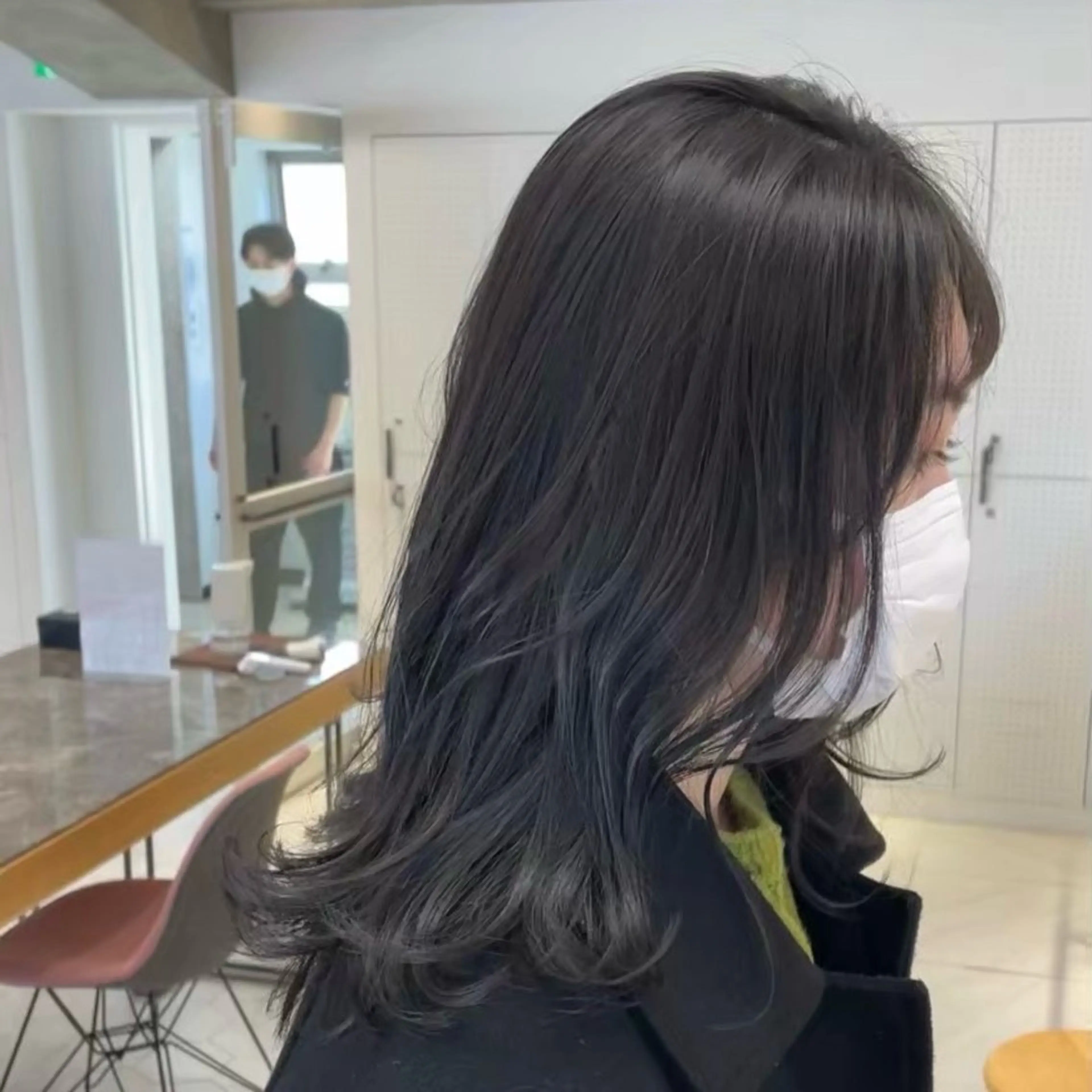オーガニックカラー🌱‬‪+最新トリートメント🫧+ストレートorコテ巻き仕上げ🎀【トーンダウン】の写真