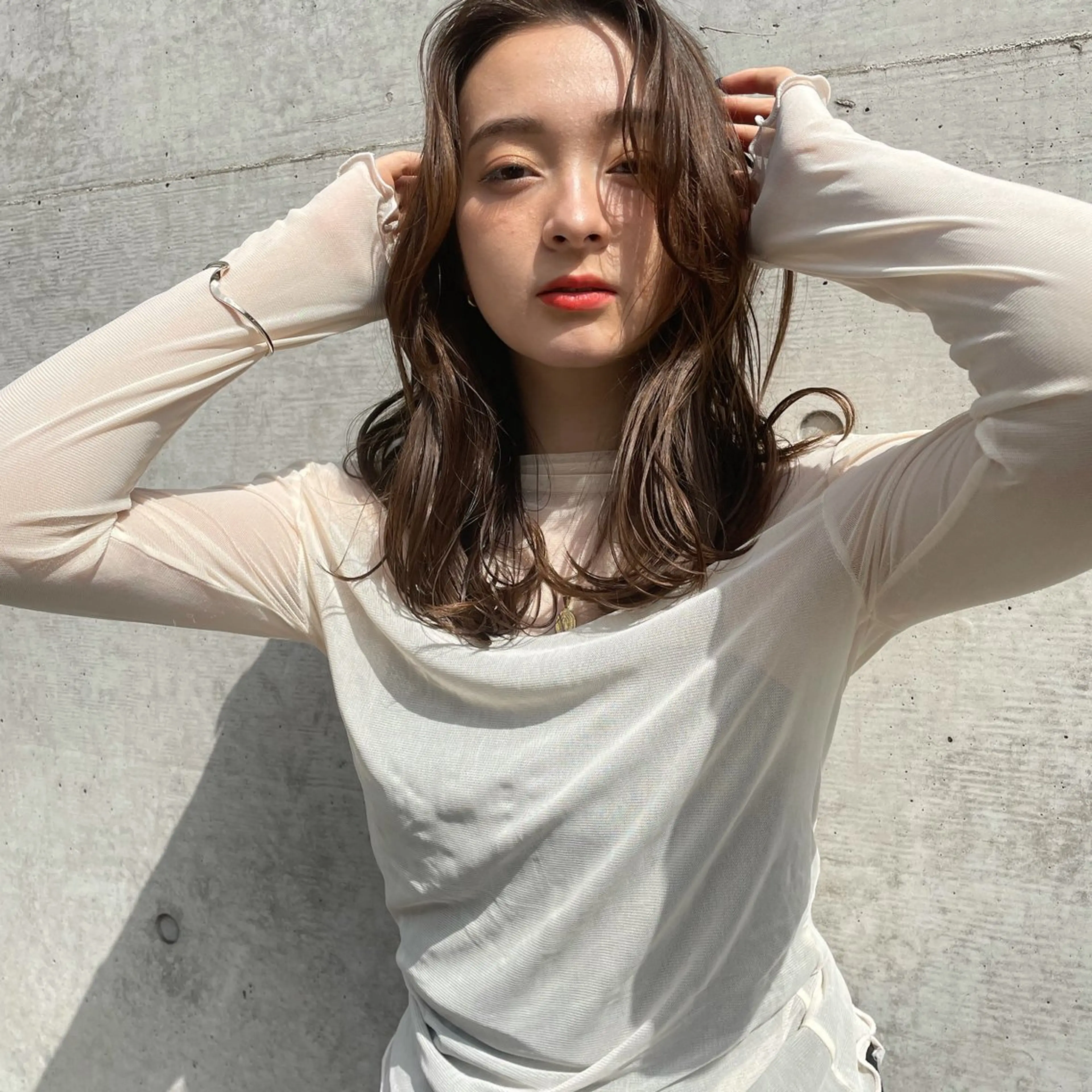 ロング カラー ブラウンカラー トリートメント レイヤーカット🎀 kanaのヘアスタイル