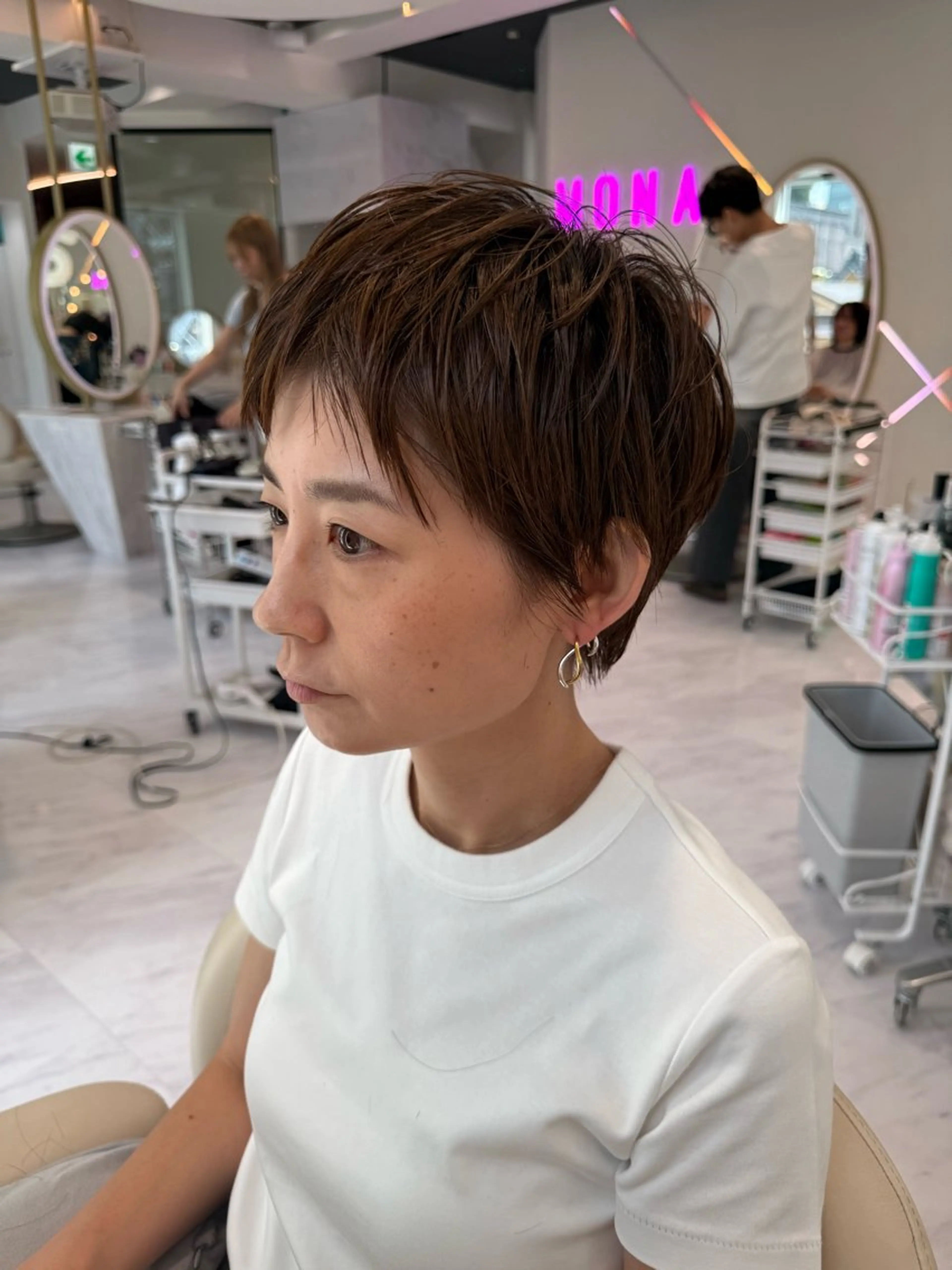 ショート カラー ベリーショート ショートヘア 小顔カット カット ヘアカラー トリートメント 🌟TOSHI/透明 感カラー/ショートのヘアスタイル