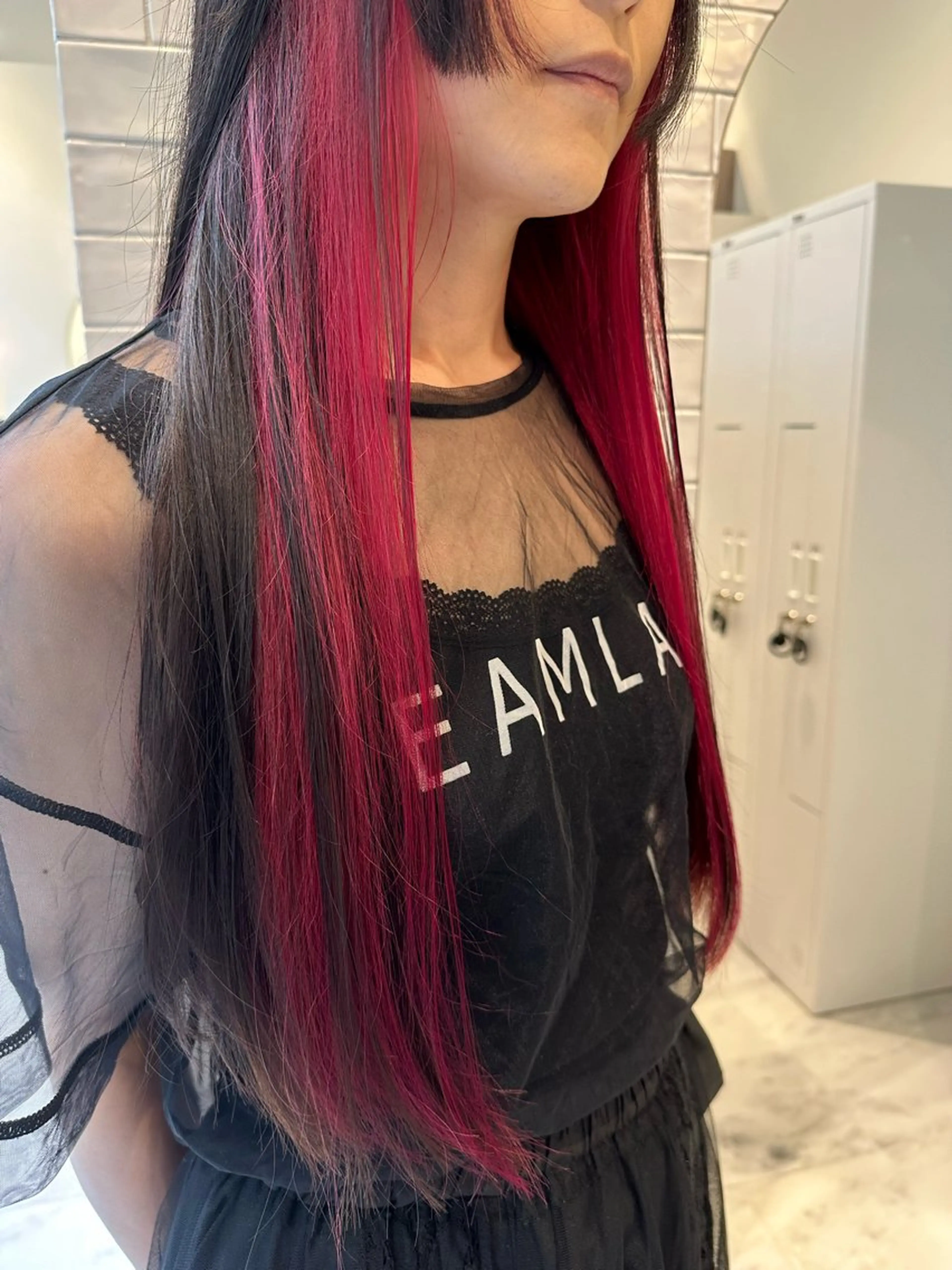 ロング カラー インナーカラー ピンクカラー ヘアカラー トリートメント あらげ 🌈推しカラー🌈ᵕのヘアスタイル