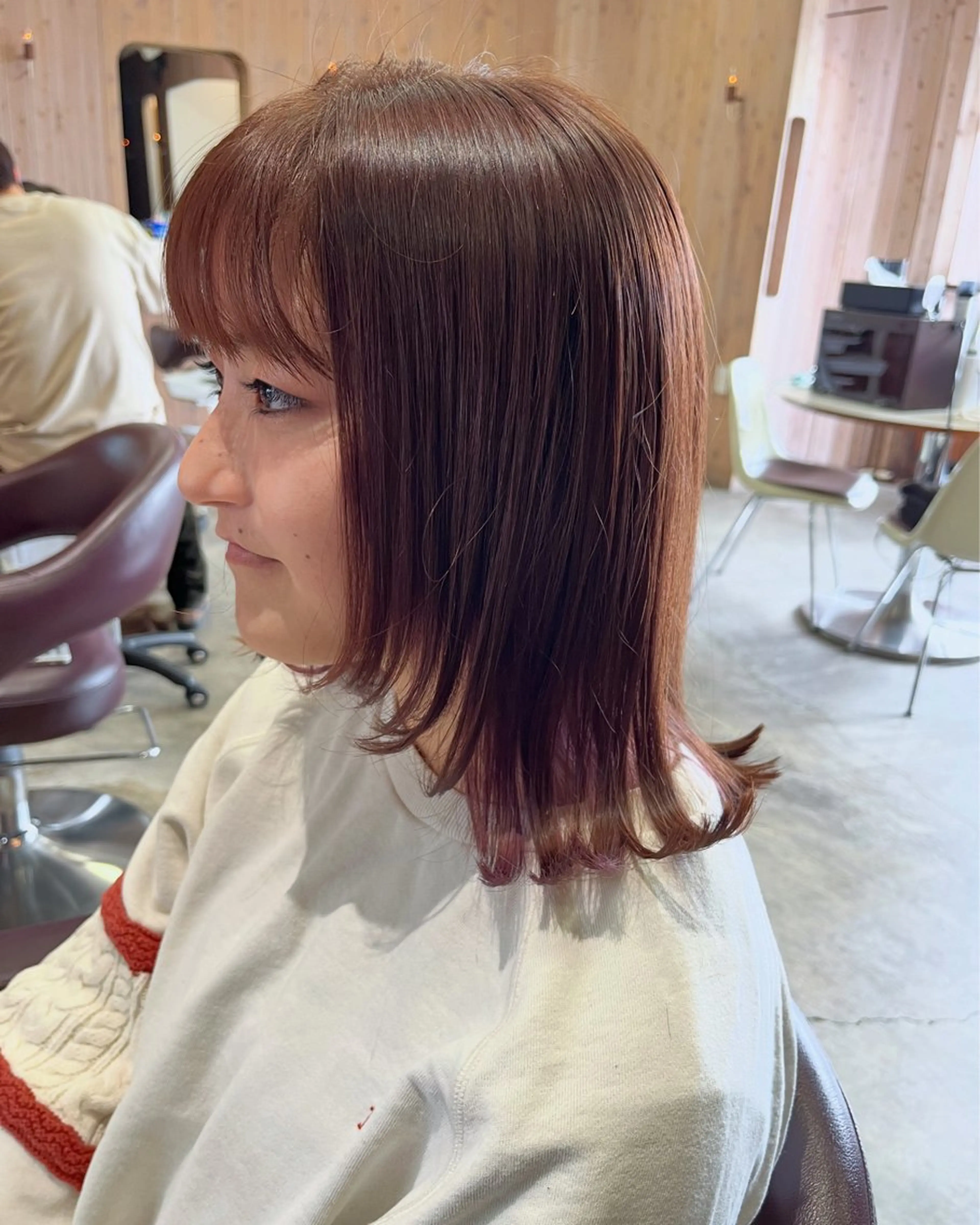 ミディアム 顔周りカット カット JUNGLEGYM所属・黒田 季穂のヘアスタイル