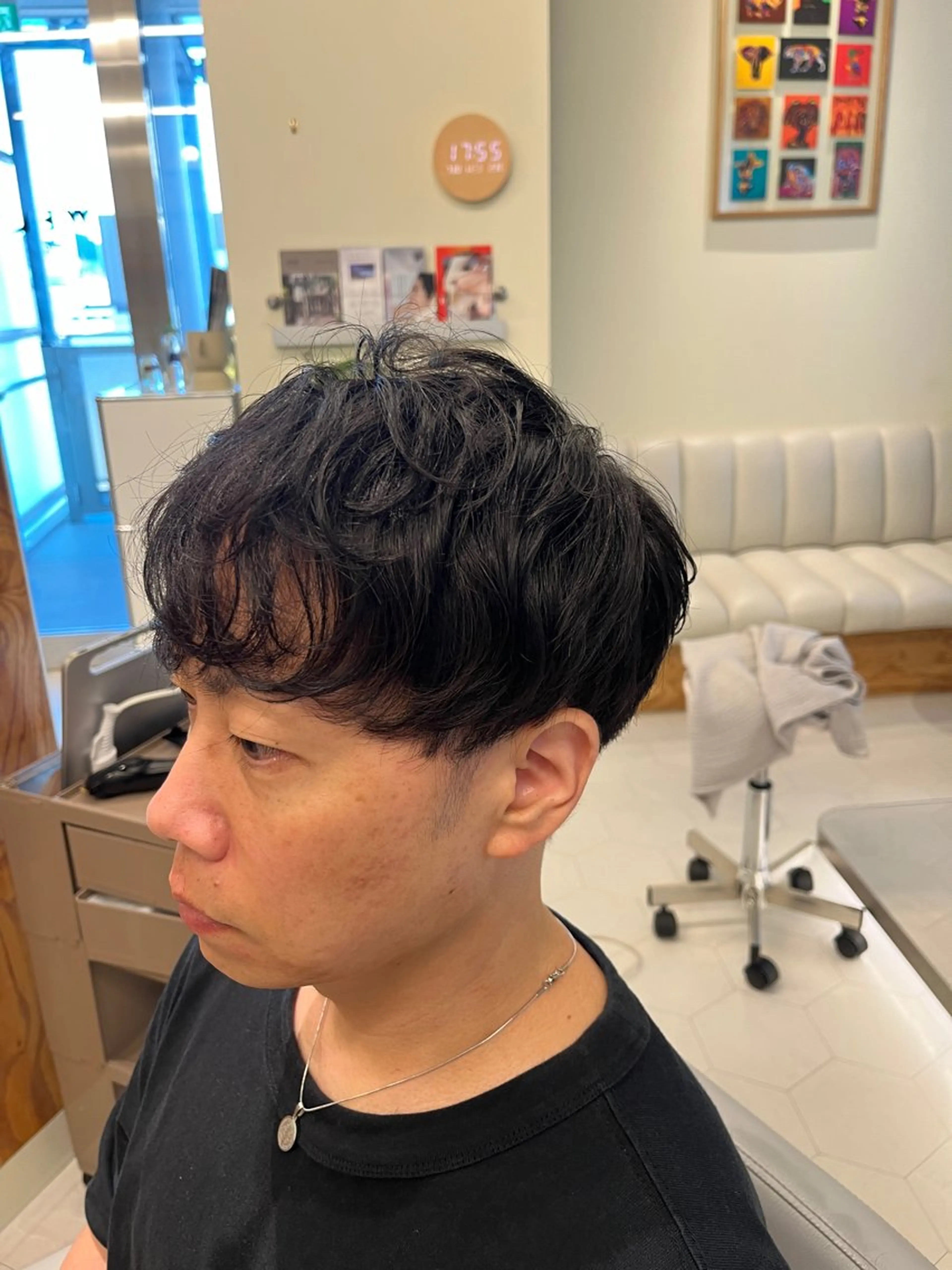 ショート パーマ メンズ メンズパーマ カット パーマ WELLM表参道 高杉梨鬼也のヘアスタイル