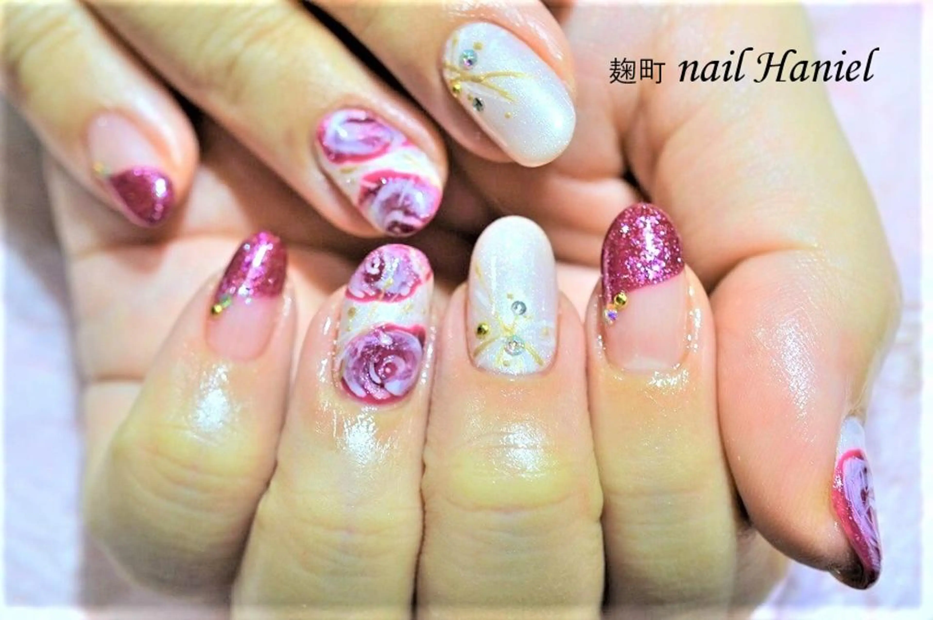 ネイル アートネイル ジェルネイル パラジェル 冬ネイル クリスマス nail Haniel所属・半蔵門サロンハニエル 魅神 ちよのネイルデザイン