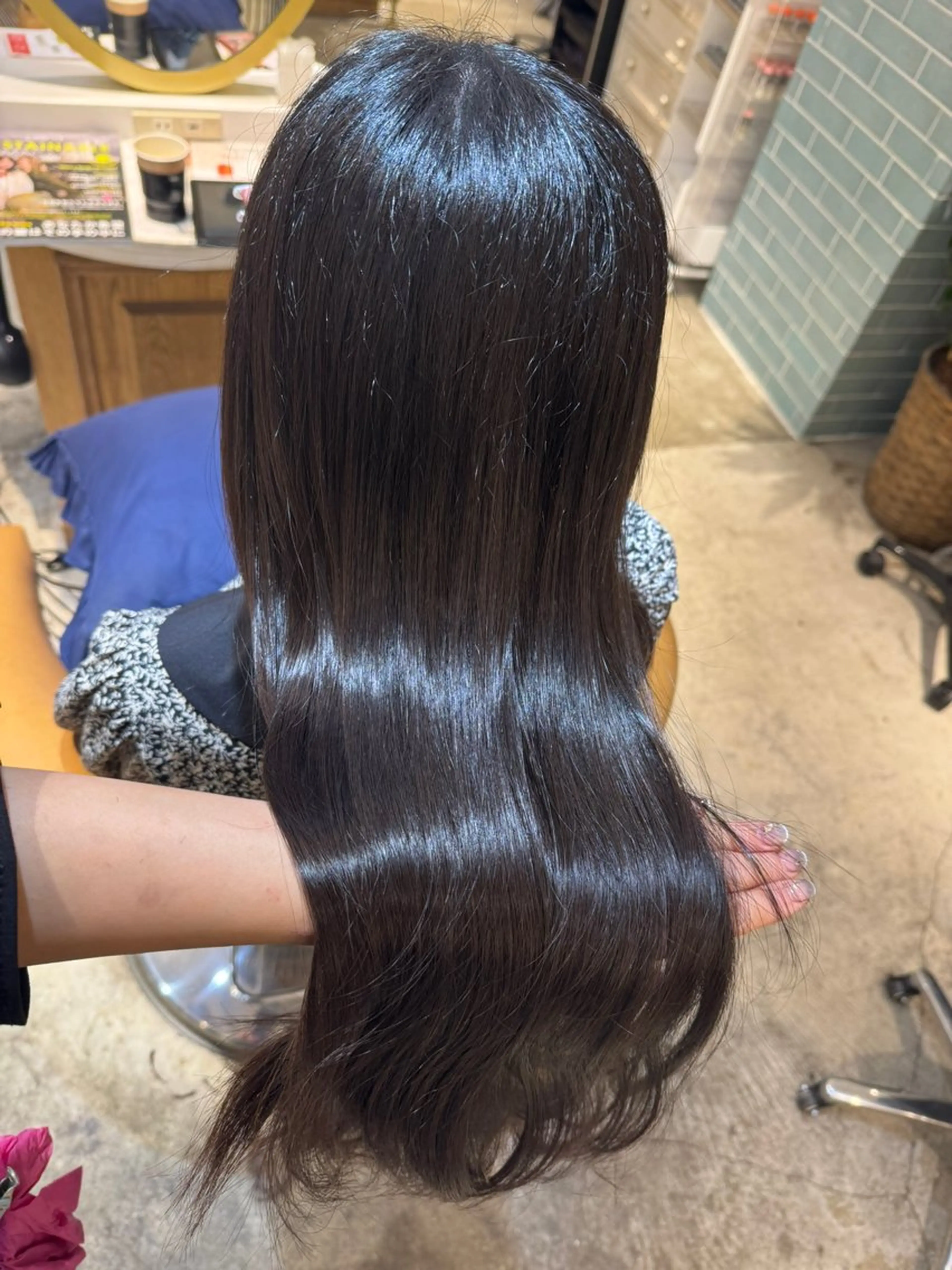 ロング 髪質改善 縮毛矯正 カット ヘアカラー トリートメント ヘアセット 髪質改善/ボブ /韓国/erikoのヘアスタイル